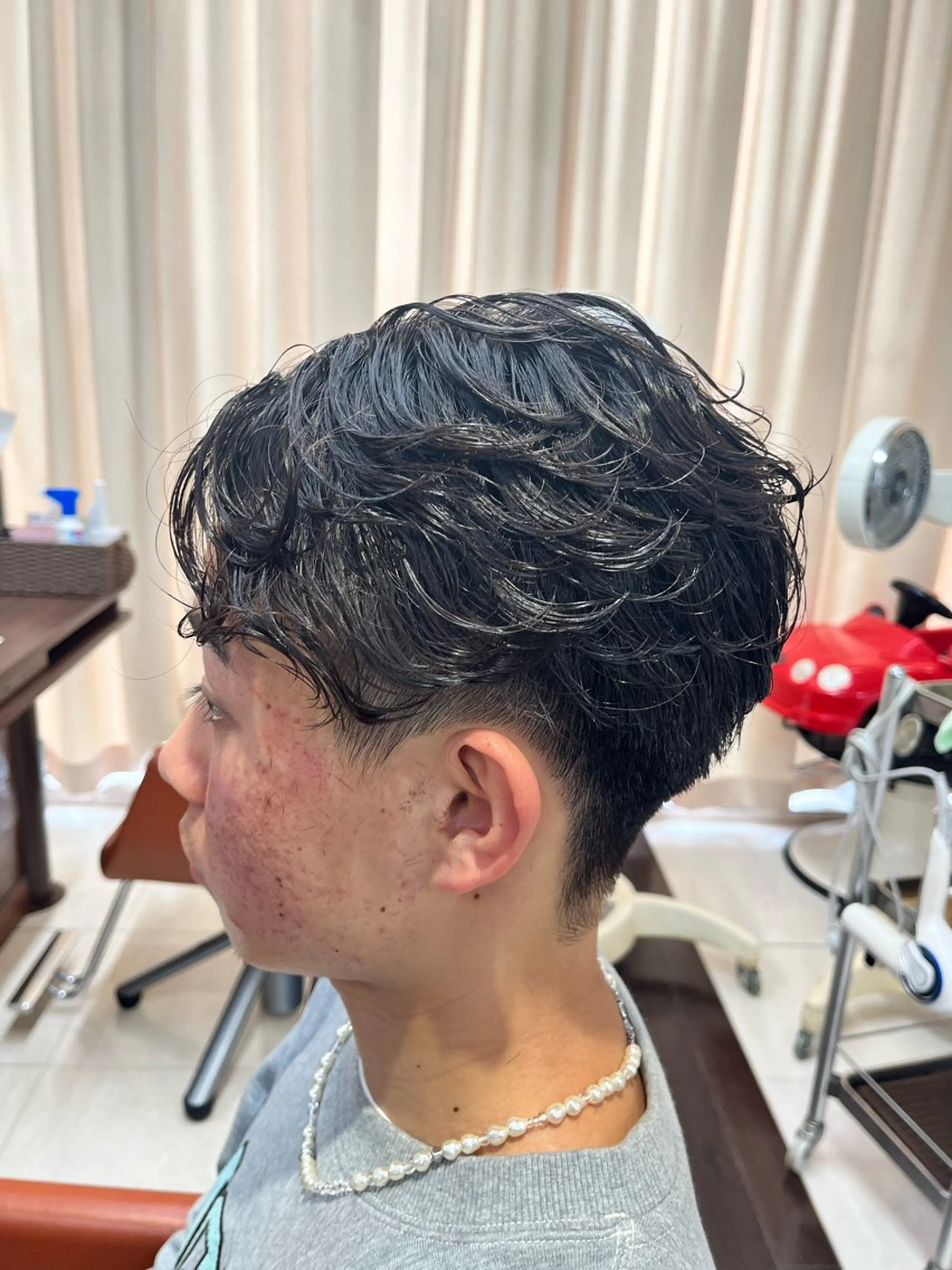 ショート パーマ メンズ ショートヘア カット パーマ ヘアセット AROH  men's cut&men's perm 船橋店所属・🧊メンズ特化🧊 高木航希のヘアスタイル