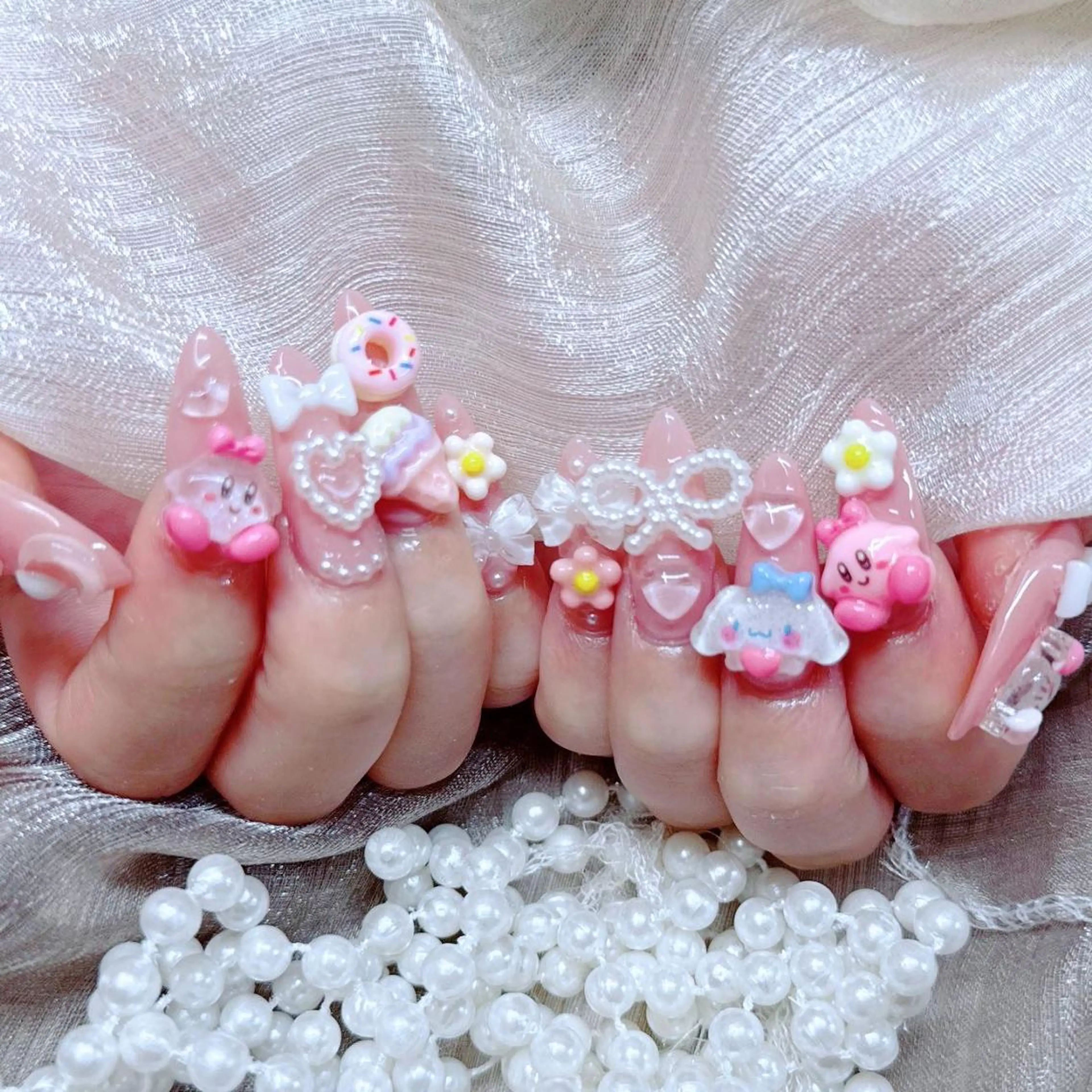【チップ長さだし】持ち込みデザイン(ゴテゴテデザイン10本ok!)￥12980の写真