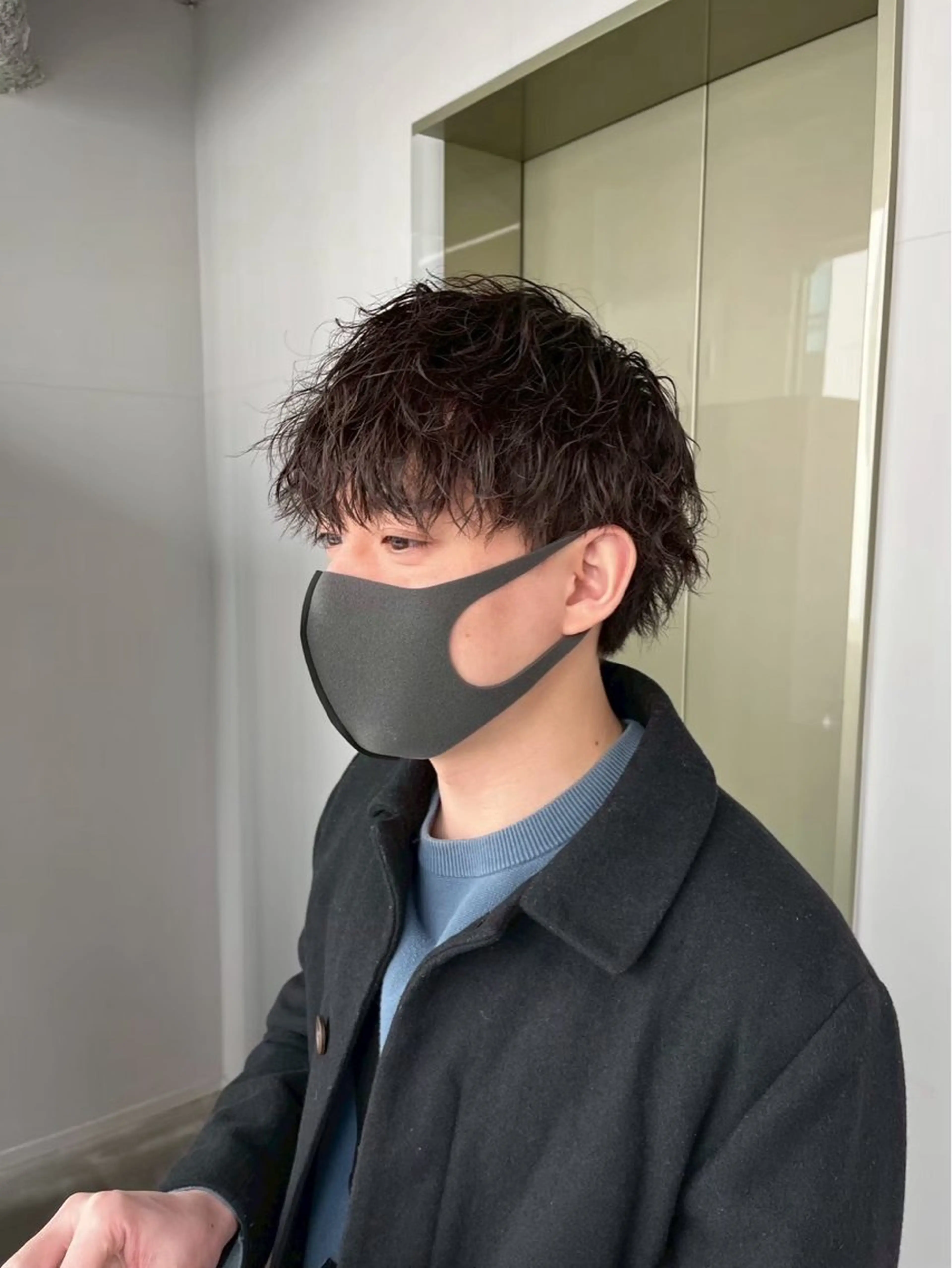 ショート パーマ メンズ メンズパーマ ツイストスパイラルパーマ スパイラルパーマ カット パーマ ニュアンスパーマ/ ウルフ/ときなのヘアスタイル