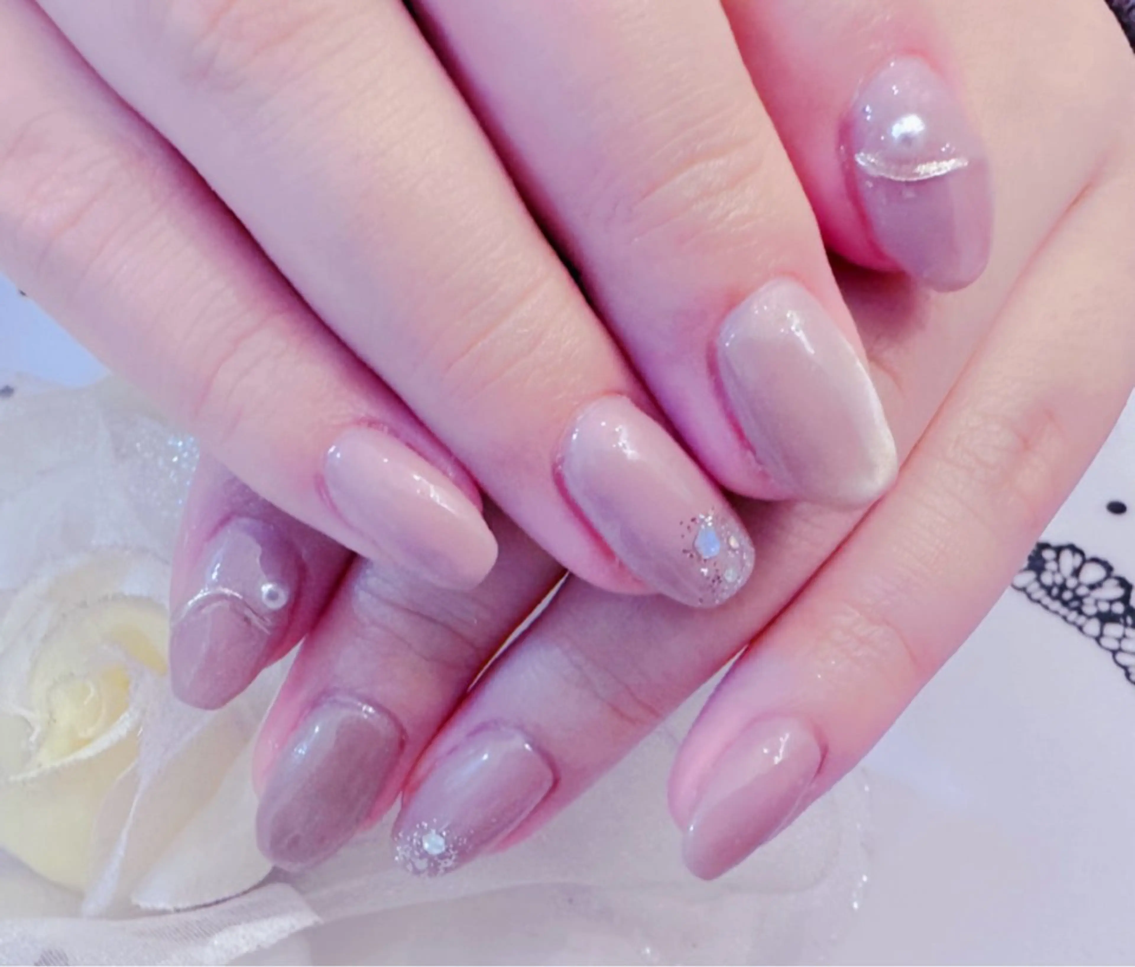 ネイル チークネイル 長さ出し フットネイル フレンチネイル ジェルネイル LUCIA(ルシア)所属・LUCIA 南柏ネイルサロンのネイルデザイン