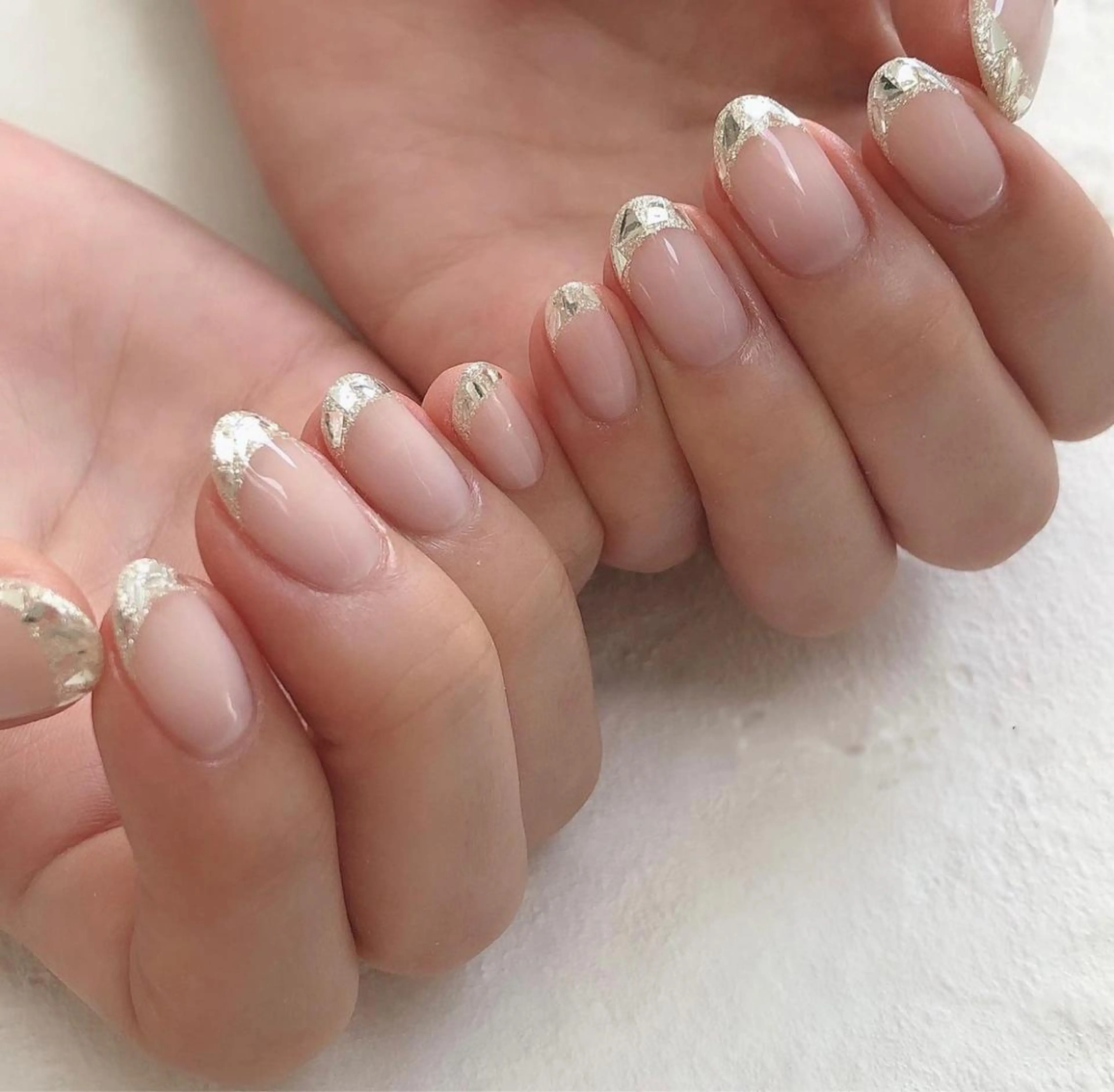 ネイル クリアネイル 長さ出し フレンチネイル ガラスフレンチ 氷ネイル・うるうるネイル Moana Nail 長さだし専門店のネイルデザイン