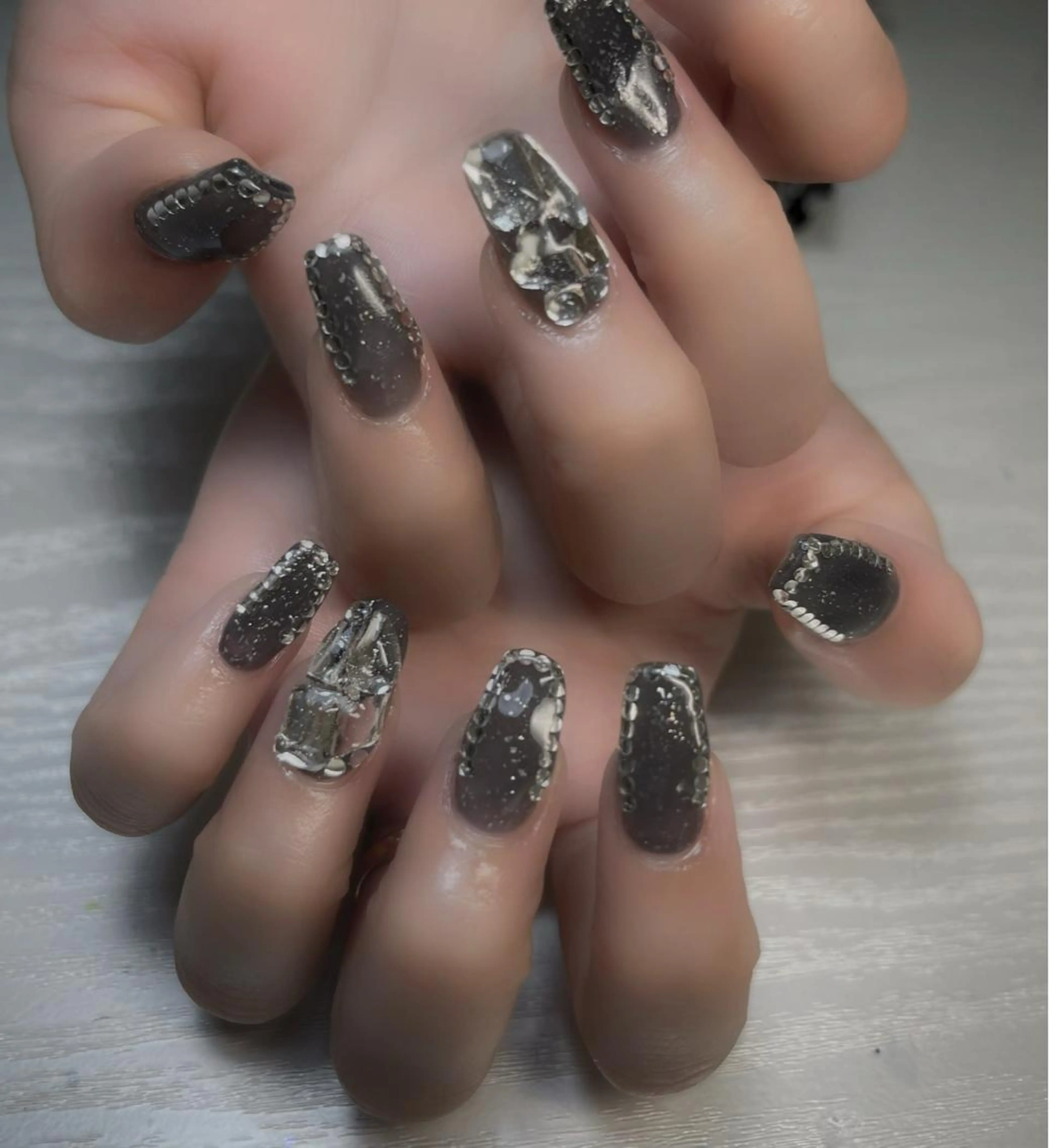 ネイル 長さ出し ハンドネイル ハンドケア hina nailのネイルデザイン