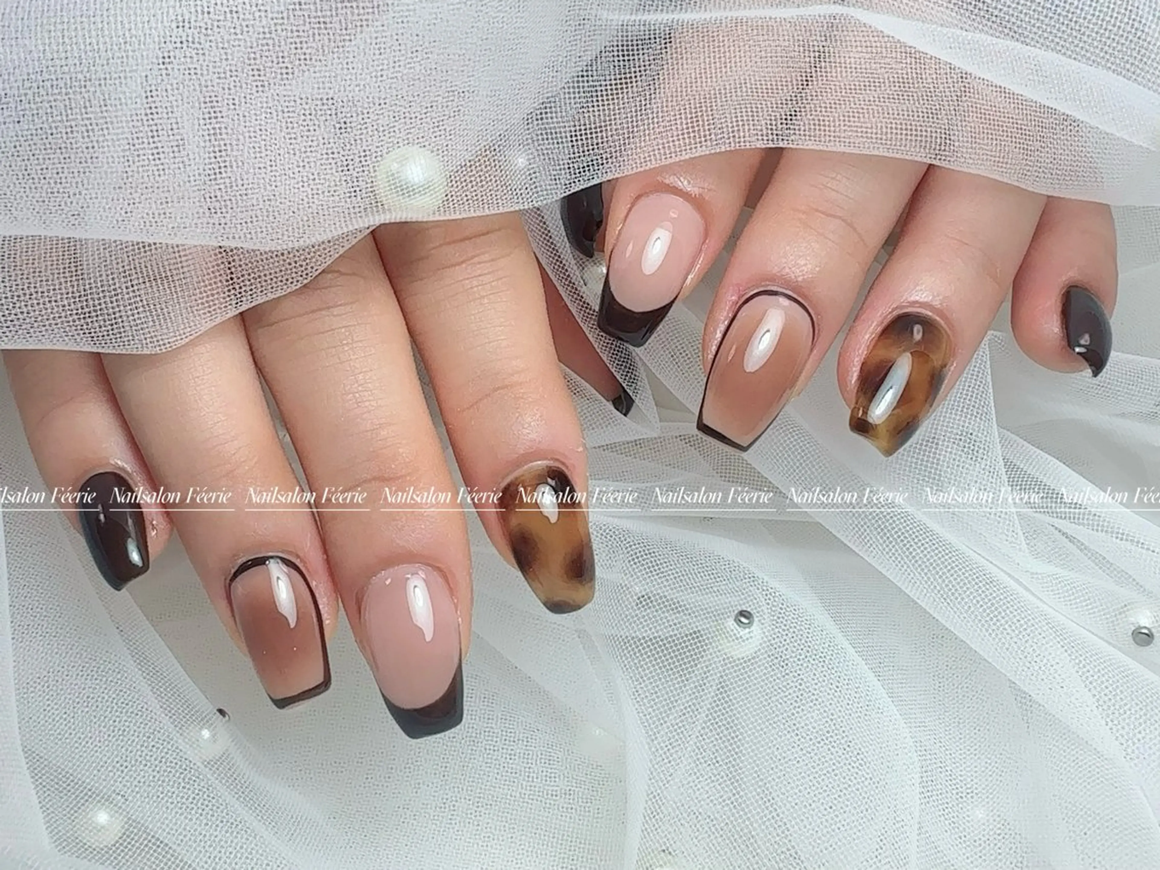 ネイル 成人式 長さ出し フットネイル フレンチネイル ジェルネイル ハンドネイル ハンドケア nail salon Feerieのネイルデザイン