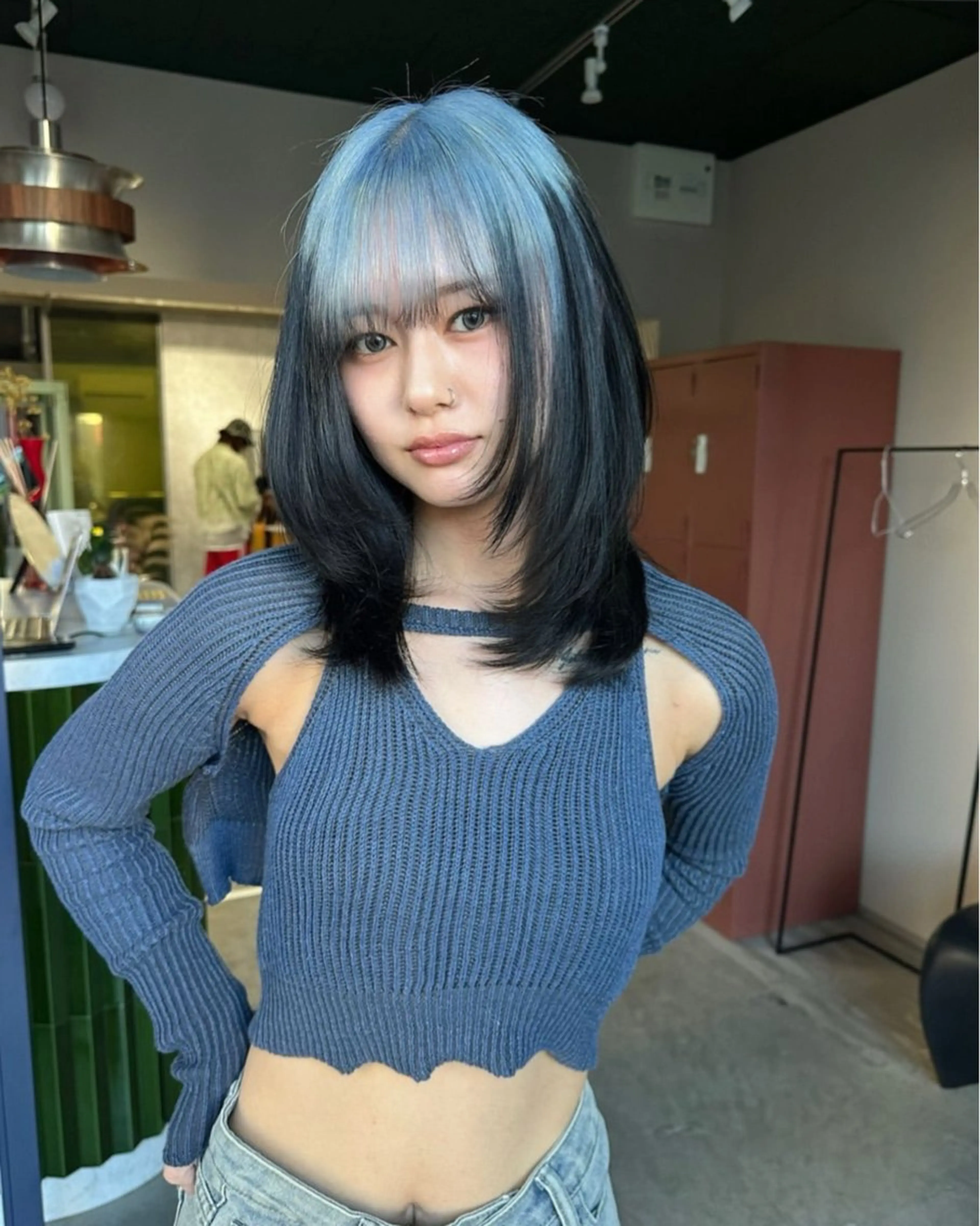 セミロング カラー ナチュラル・ハイトー ン🏆HINOKIのヘアスタイル