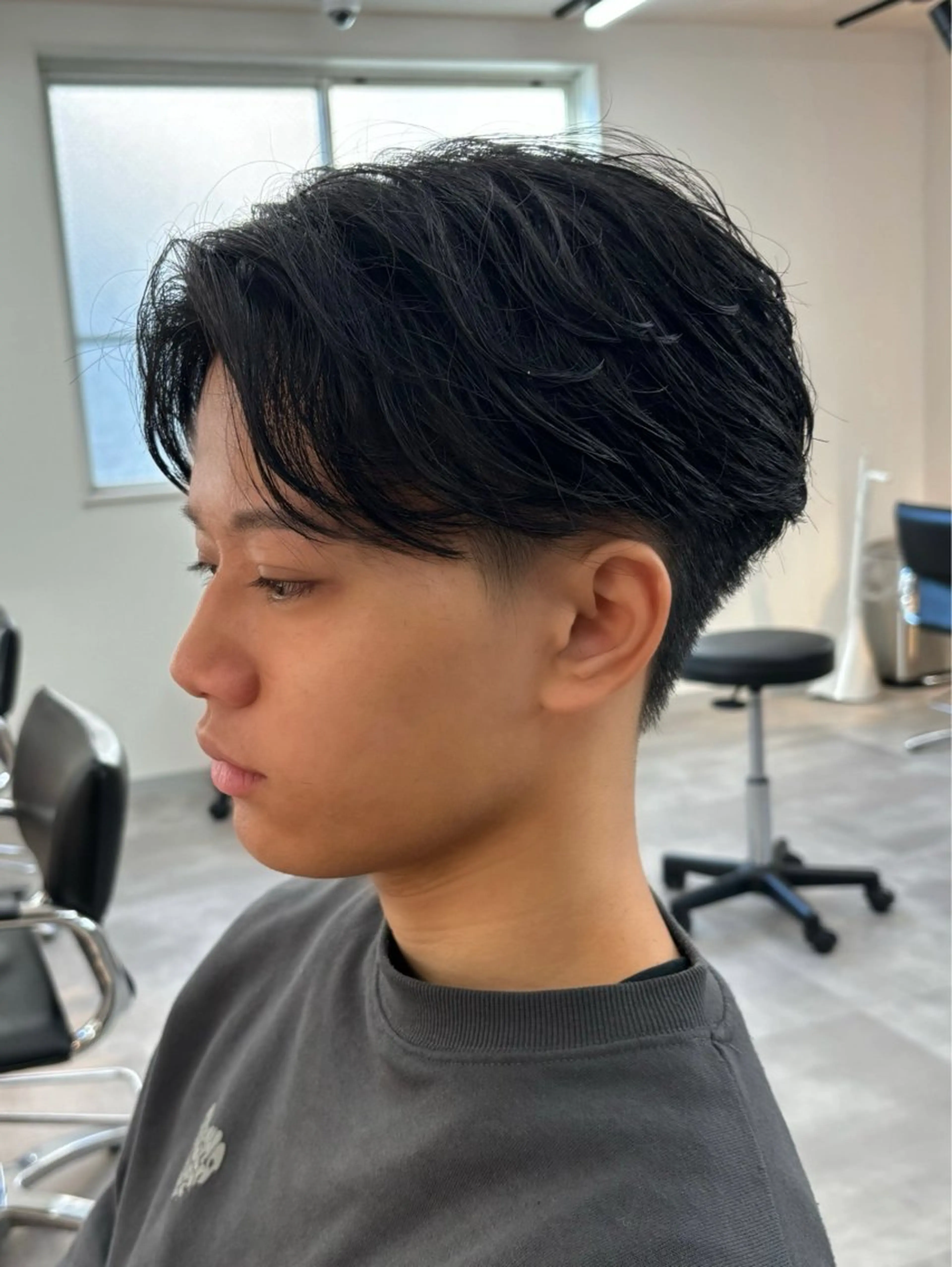 パーマ メンズ メンズパーマ ニュアンスパーマ カット パーマ 保立/メンズカット 千葉駅フェザーパーマのヘアスタイル