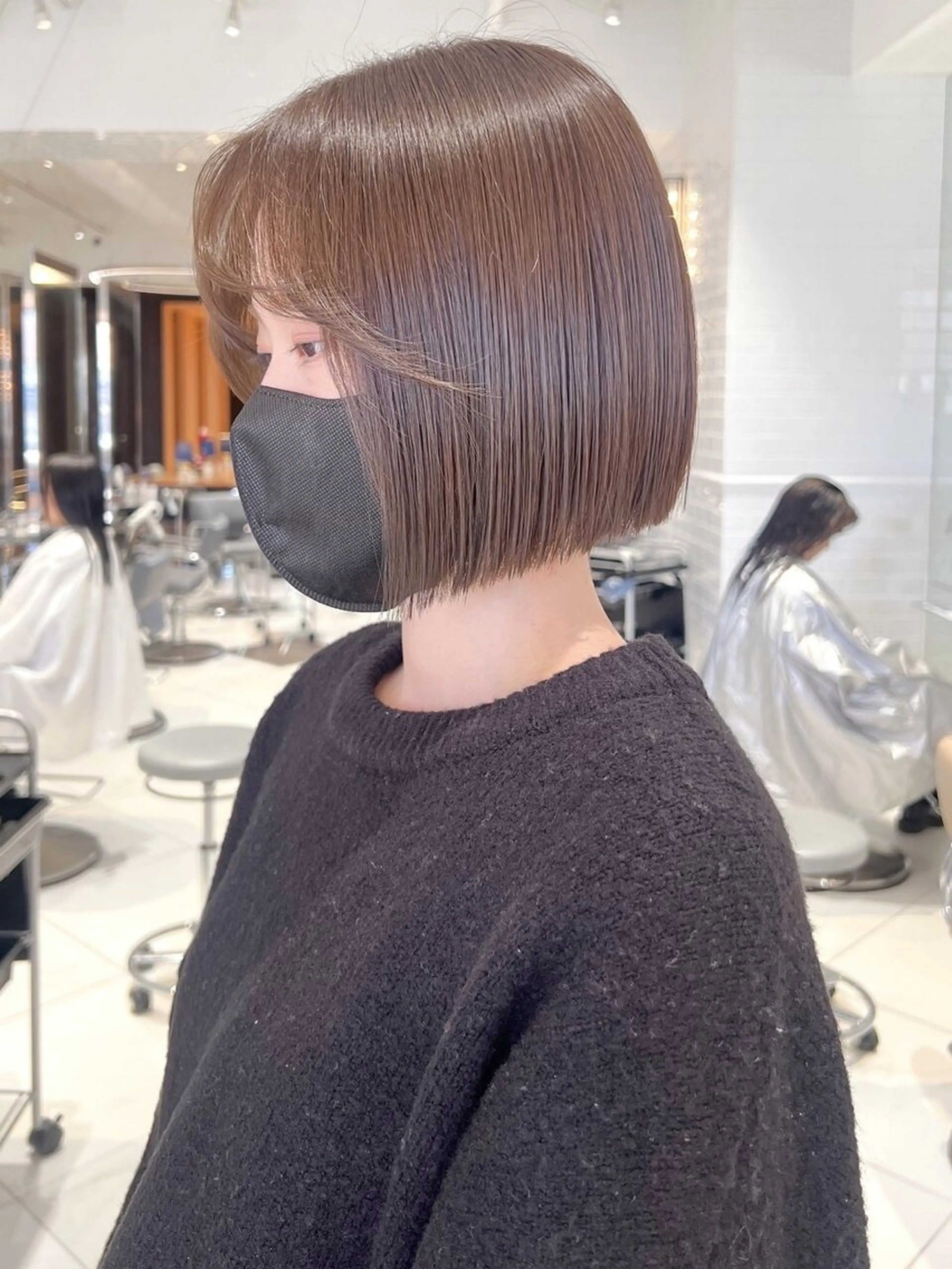 ショート 前下がりボブ ボブ カット ヘアカラー rurina ☁️𓍼のヘアスタイル