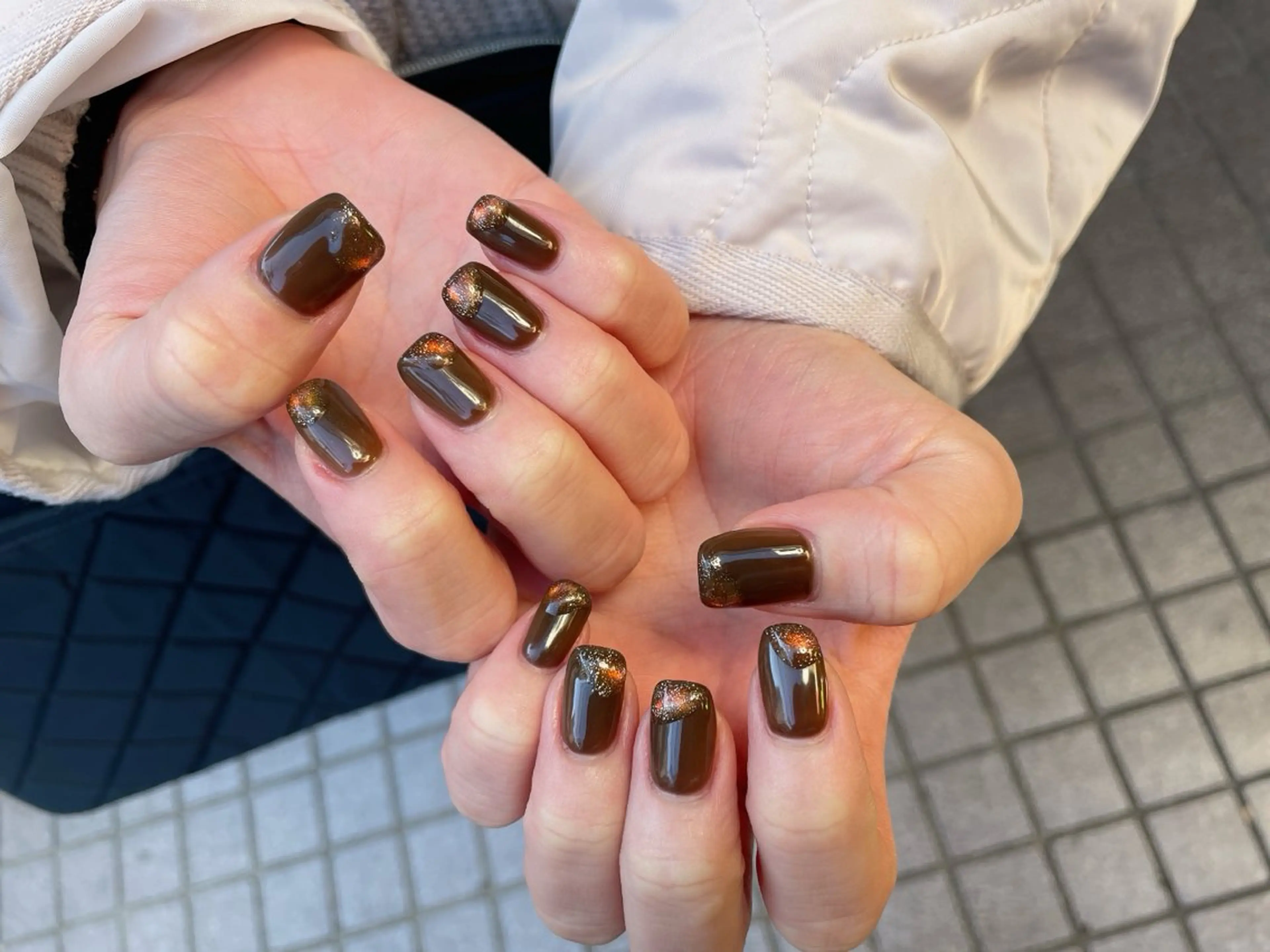 ネイル オーロラネイル フラワーネイル ジェルネイル ハート マグネットネイル nailroom  OHANA所属・nailroom OHANA🌴のネイルデザイン