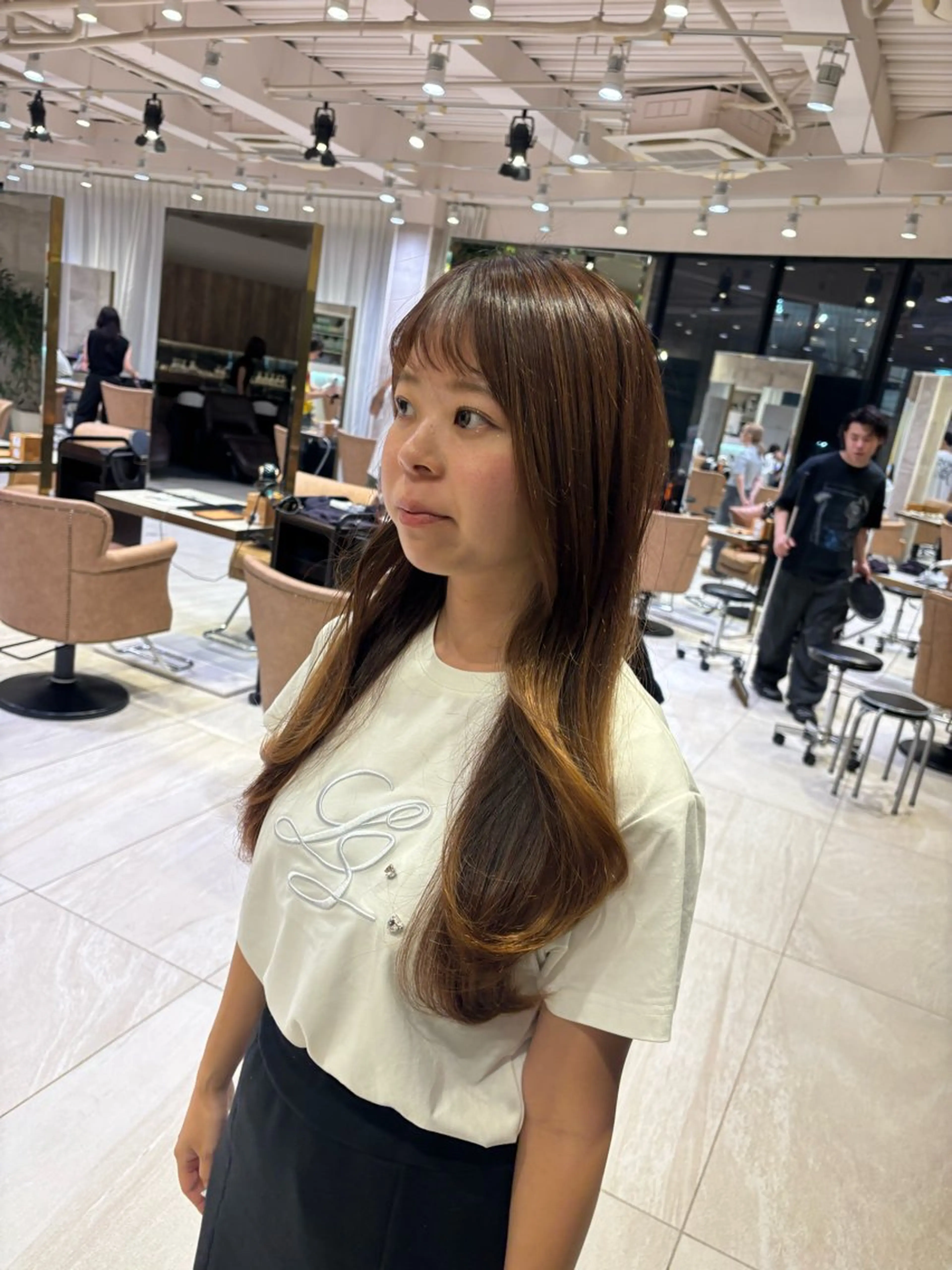 セミロング レイヤーカット 無料カットモデル/ ショート特化/荒砂のヘアスタイル