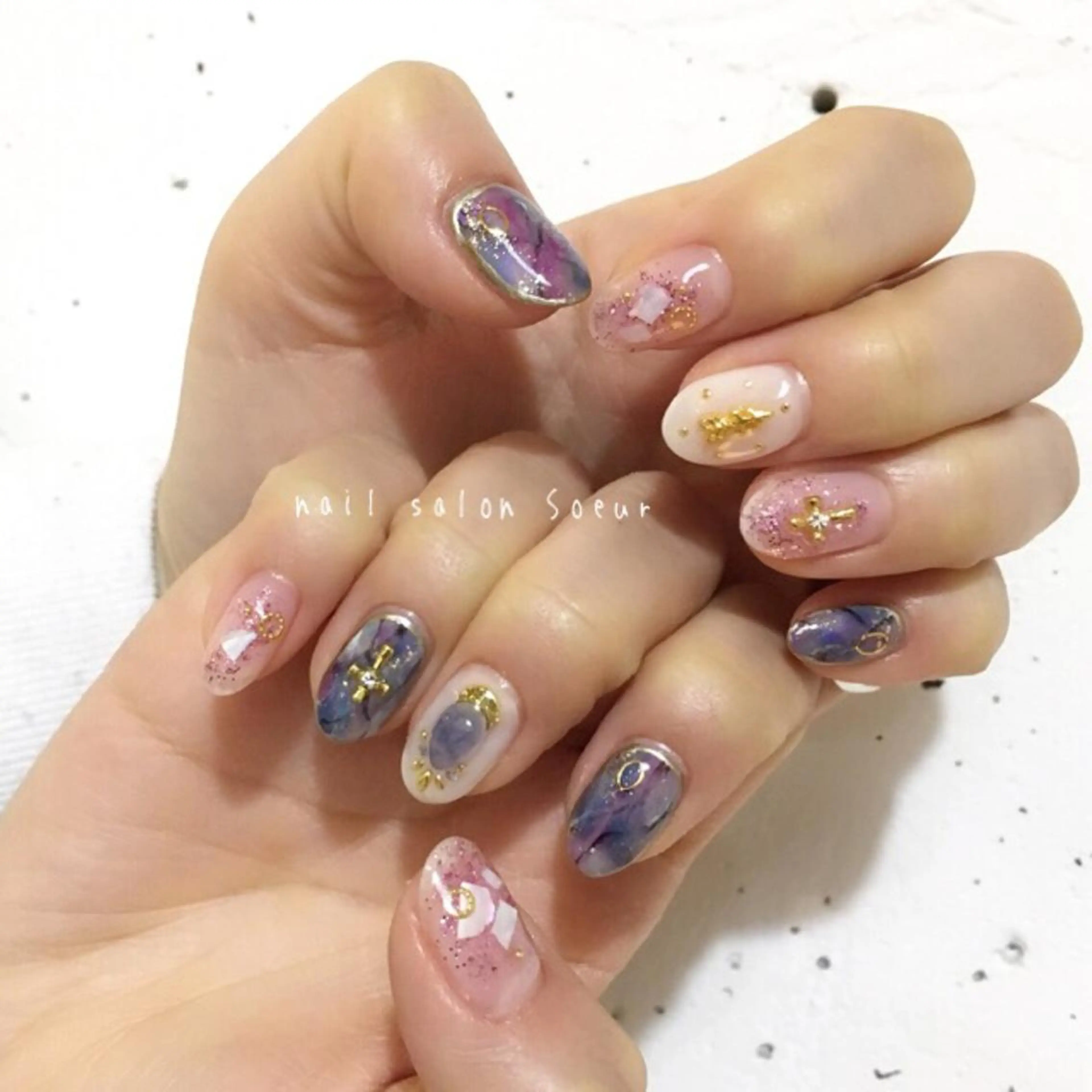 ネイル アートネイル ジェルネイル 持ち込み ハンドネイル nail salon Soeurのネイルデザイン
