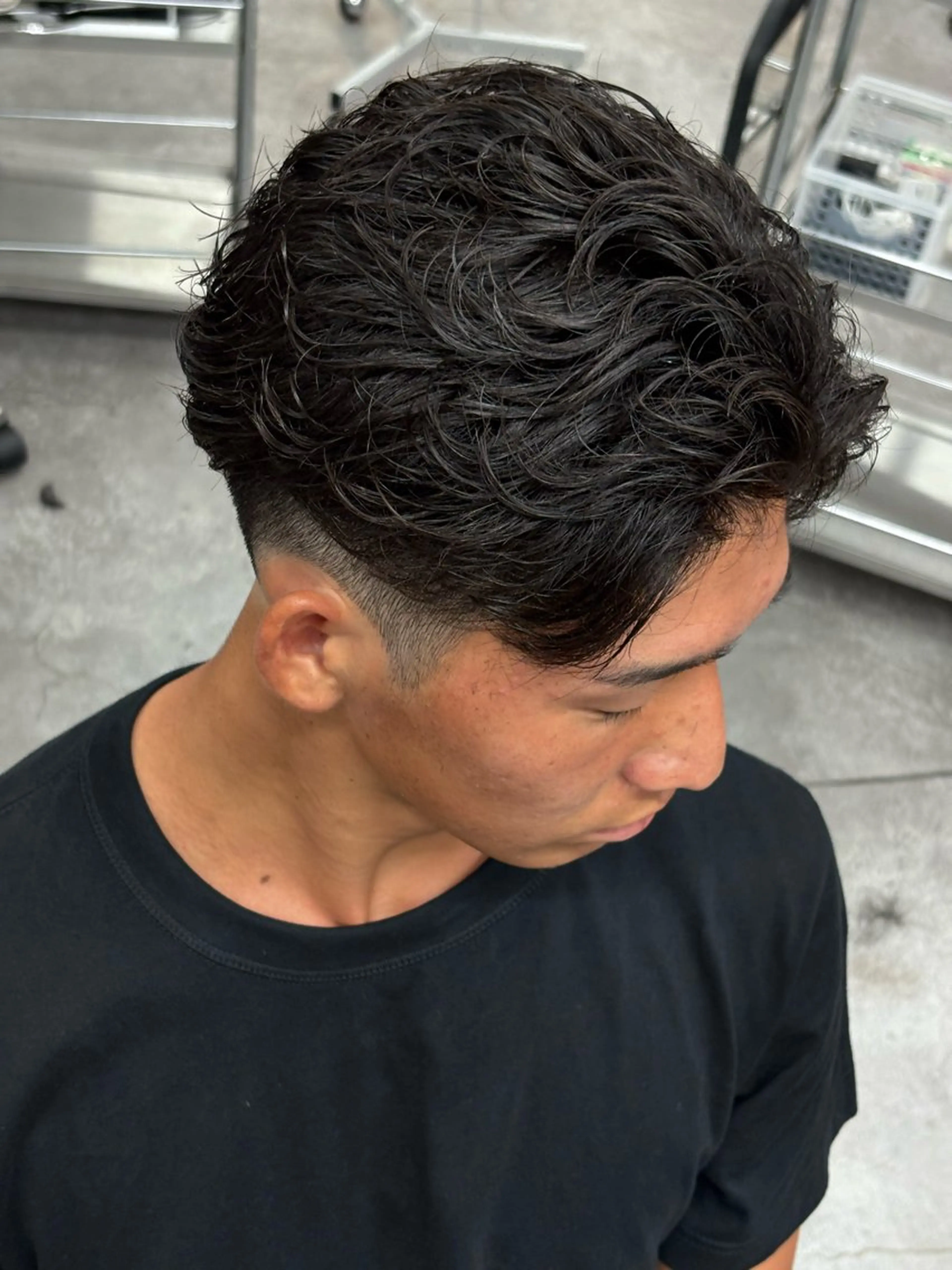 ショート カラー パーマ メンズ カット パーマ トリートメント ヘアセット メンズパーマ特化 🔥韓国ヘア職人🔥のヘアスタイル