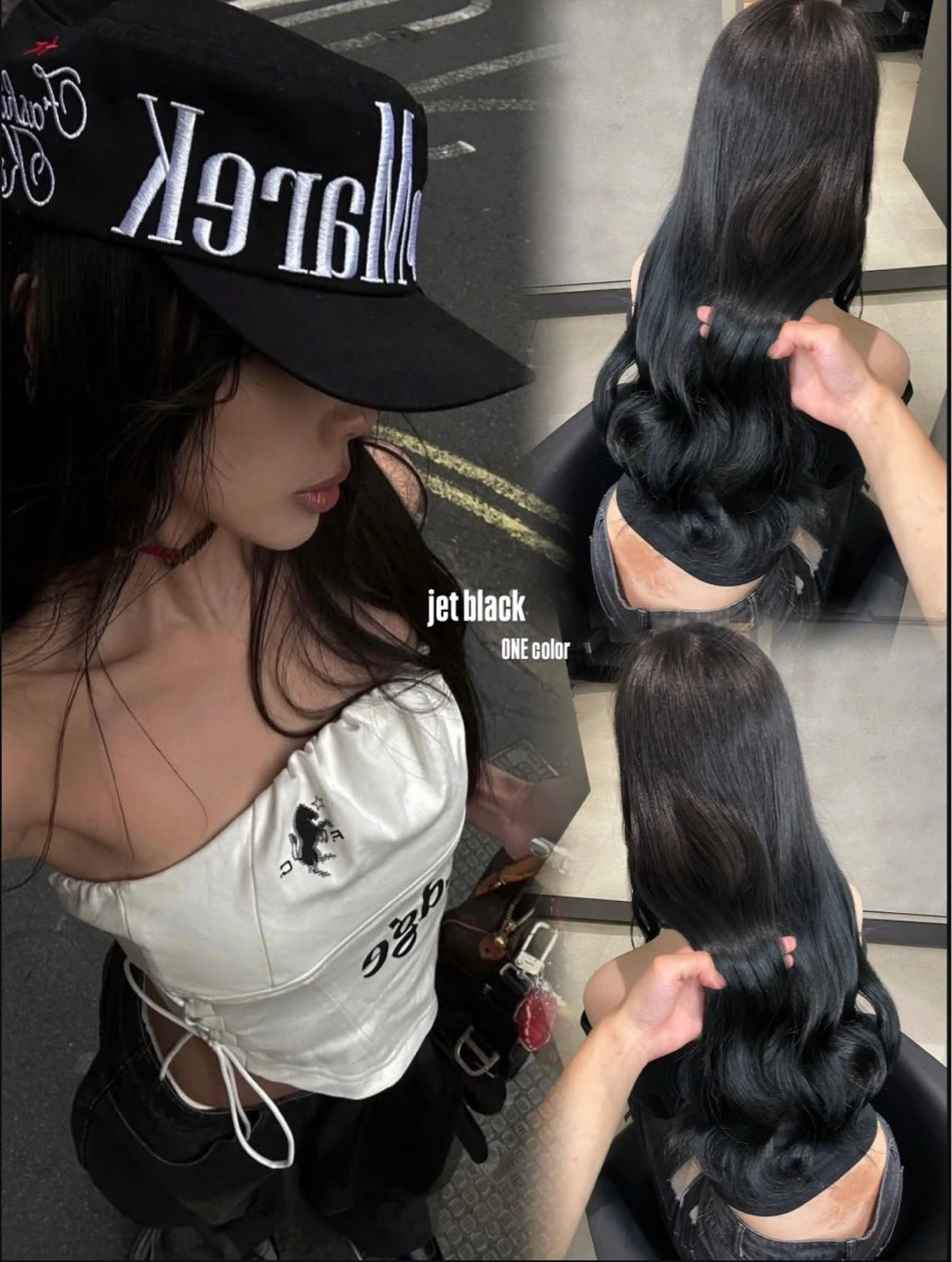カラー offwhite Nano🪩🧡のヘアスタイル