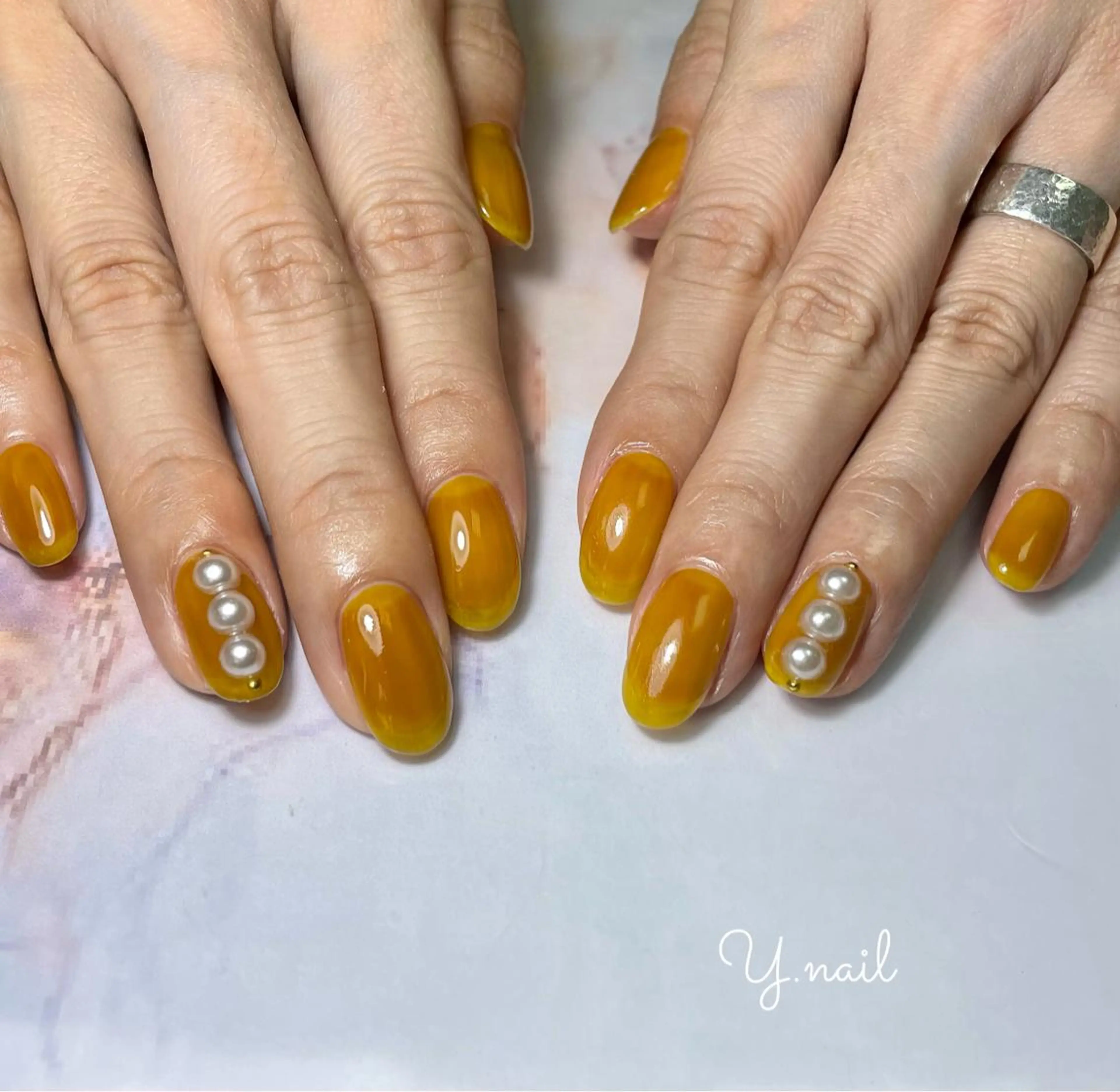 ネイル オレンジ Feliz所属・Feliz 楽しいネイルサロンのネイルデザイン