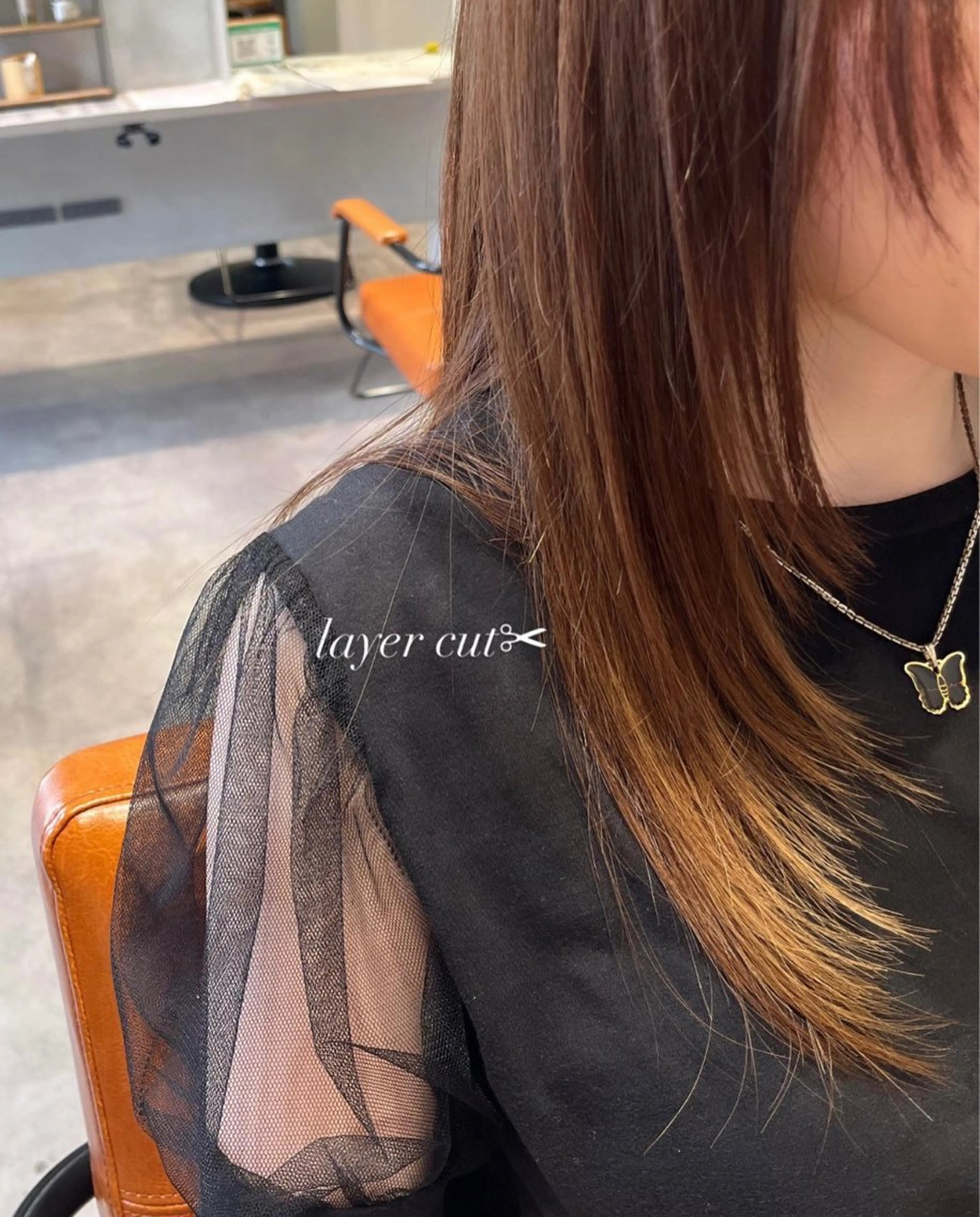 ロング レイヤーカット カット hairs beau total beauty所属・井原 妃芽のヘアスタイル