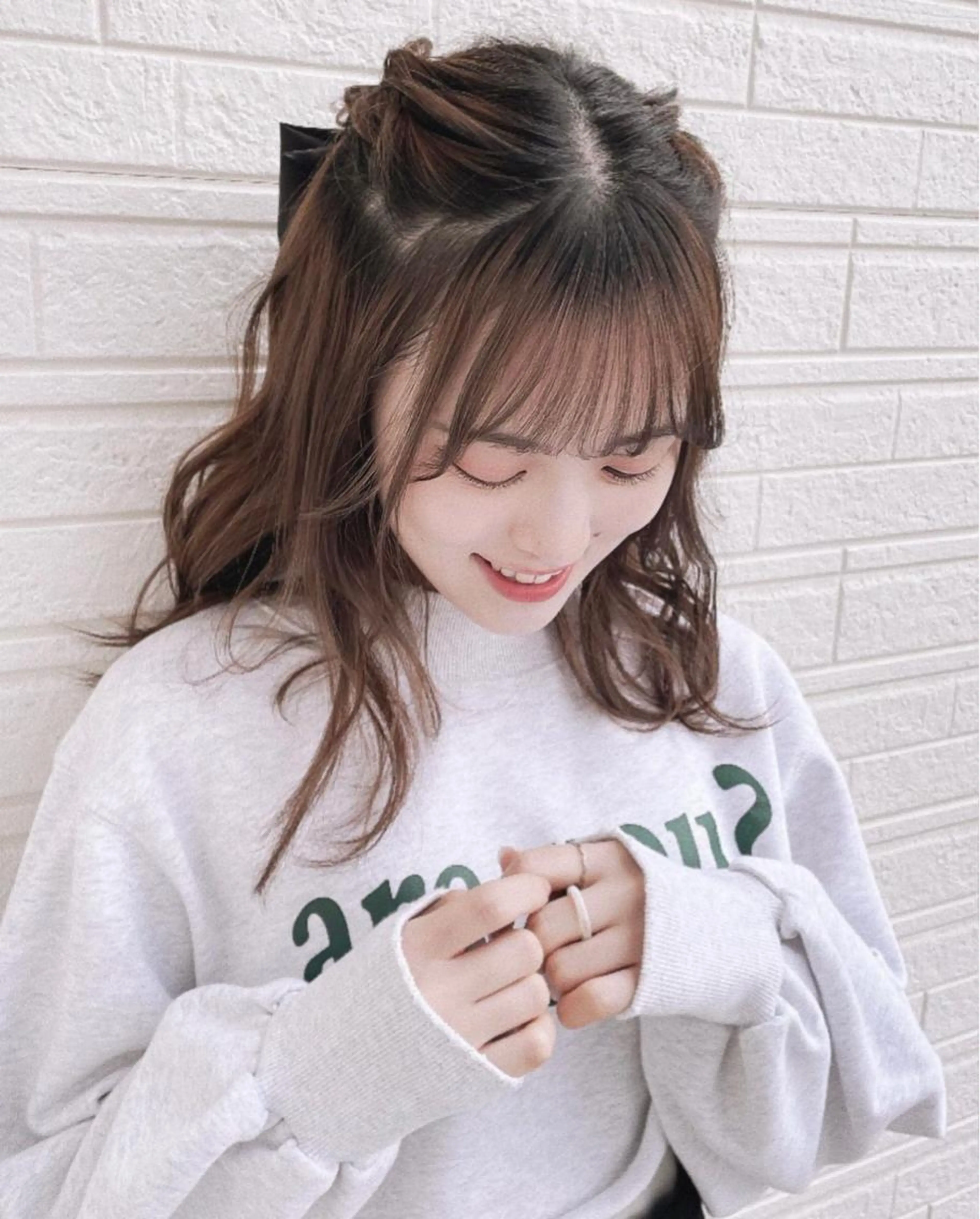 イベント(ライブや同窓会等)に向けて前髪カット➕ヘアアレンジ🎀🫧の写真