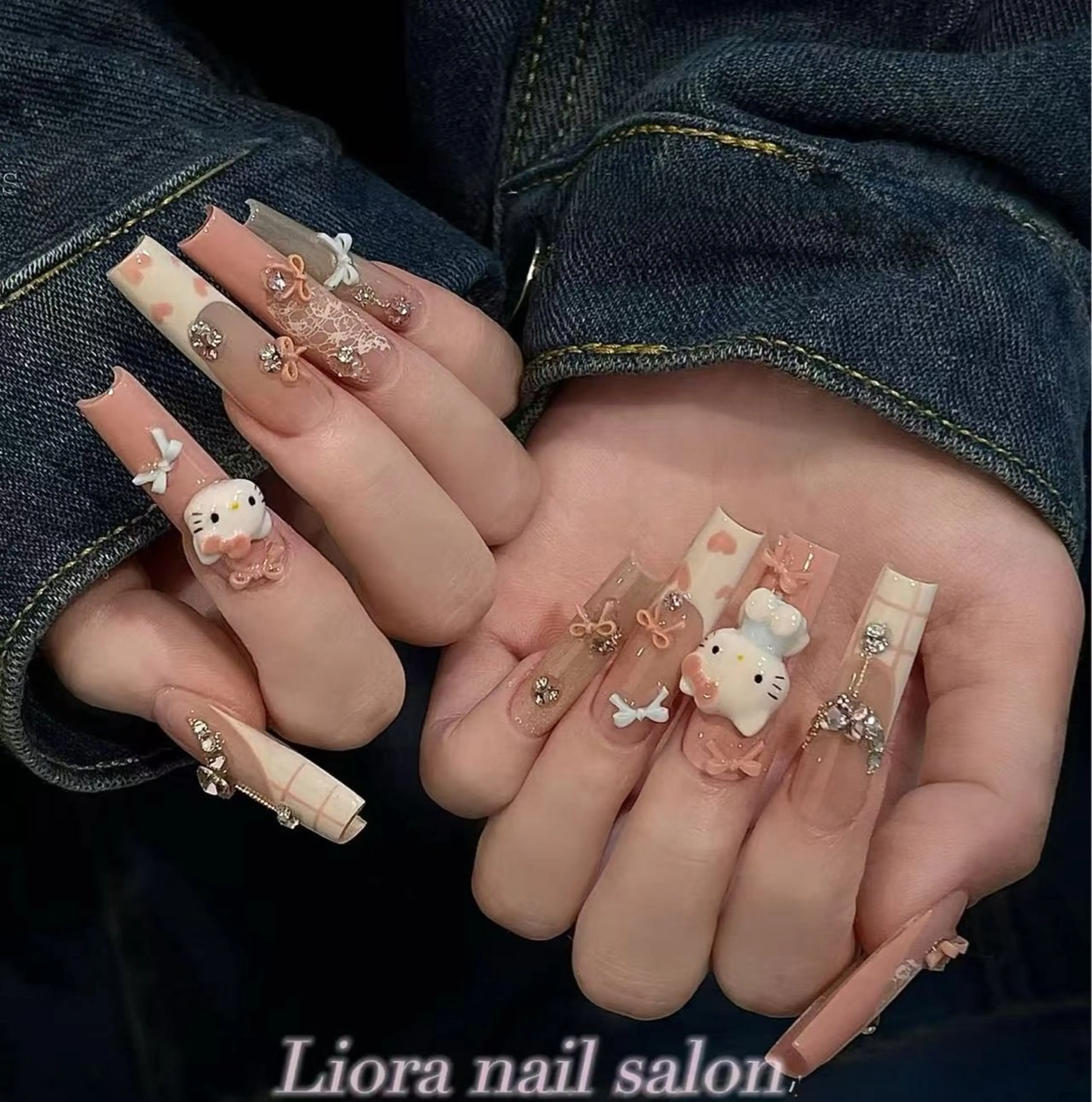 ネイル 長さ出し 持ち込み ハンドネイル Liora nailのネイルデザイン