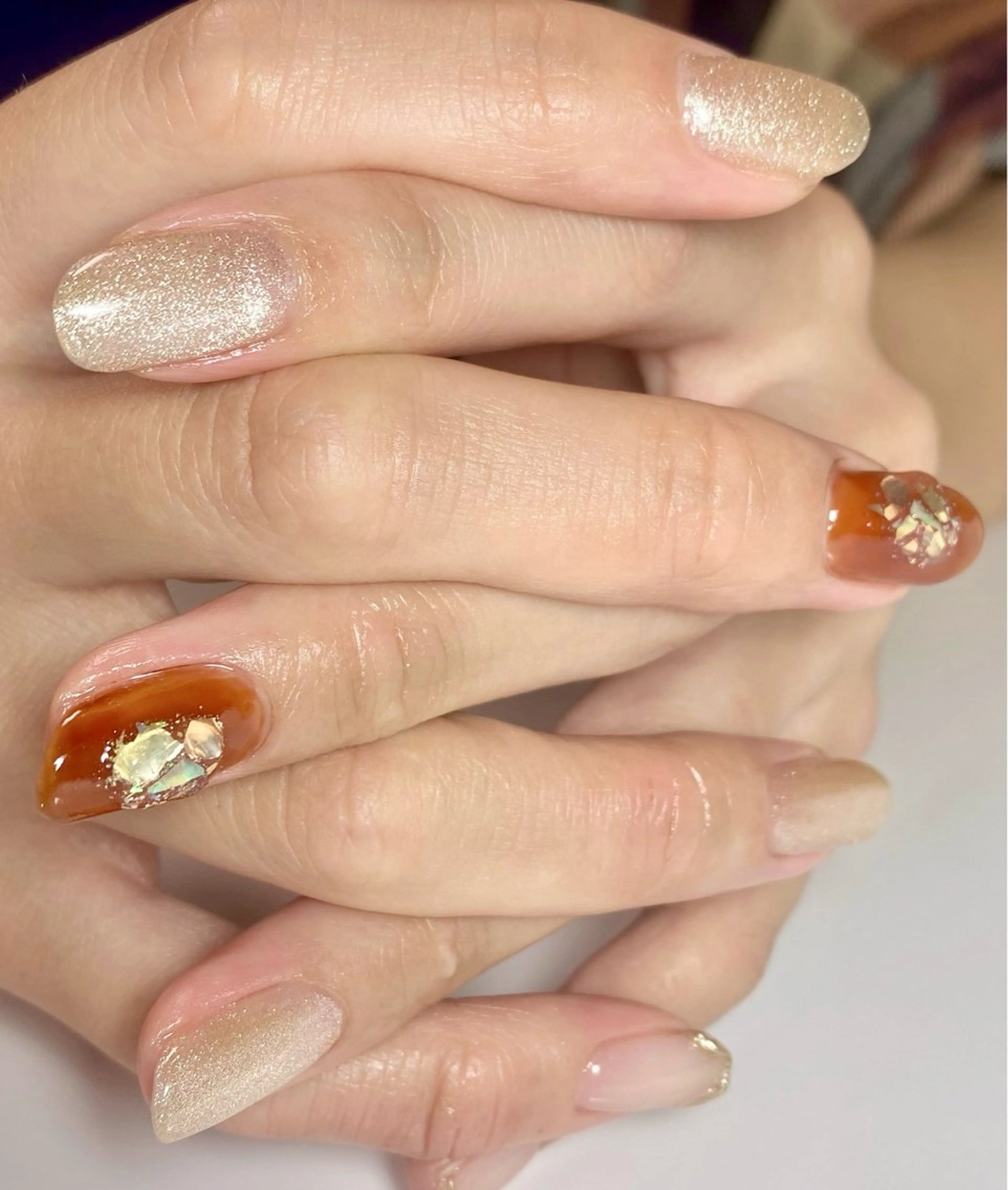 ネイル ミラーネイル Nail Salon K 🧸美爪育成のネイルデザイン