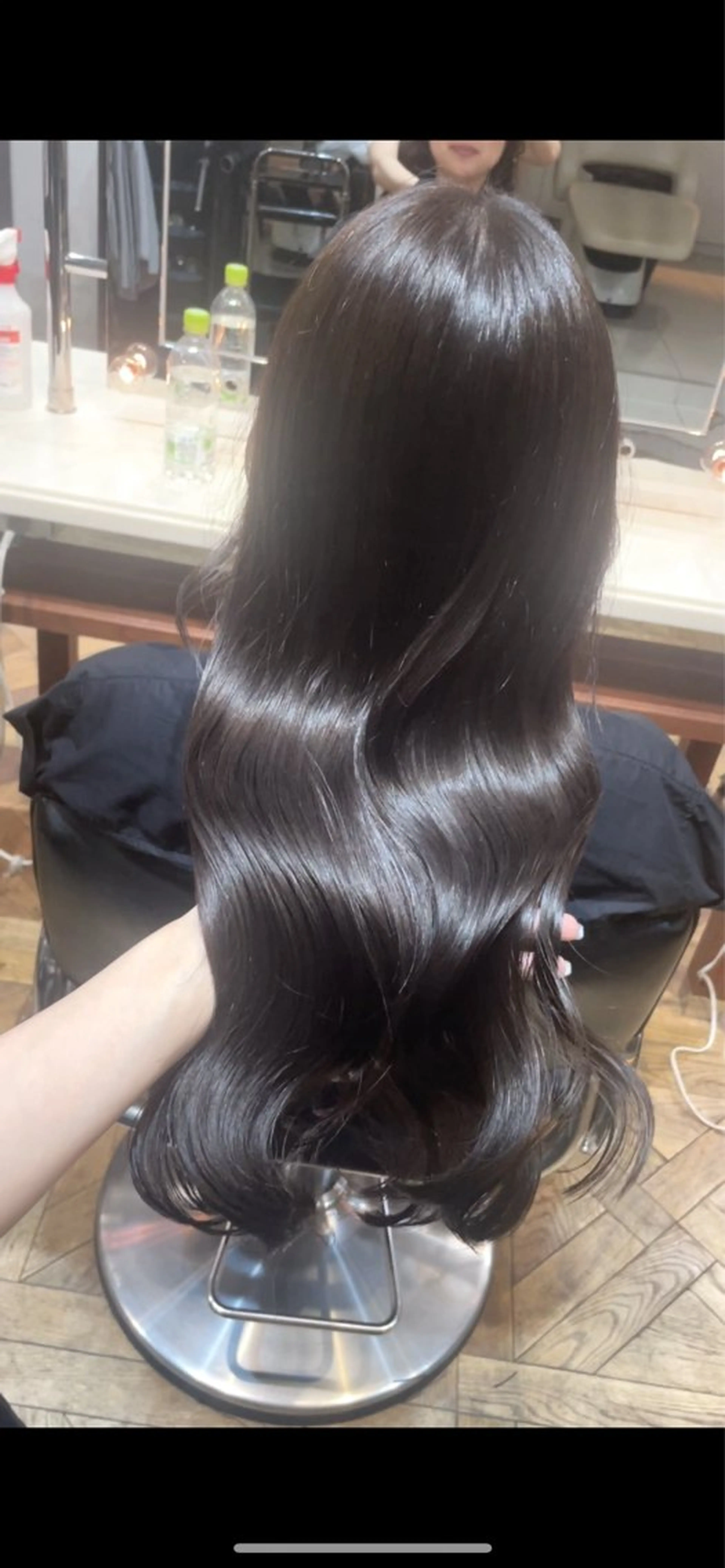 ロング カラー グレージュ ヨシンモリ 韓国風ヘア カット ヘアカラー トリートメント BEBE所属・ご新規様限定 透明感カラーKANAのヘアスタイル