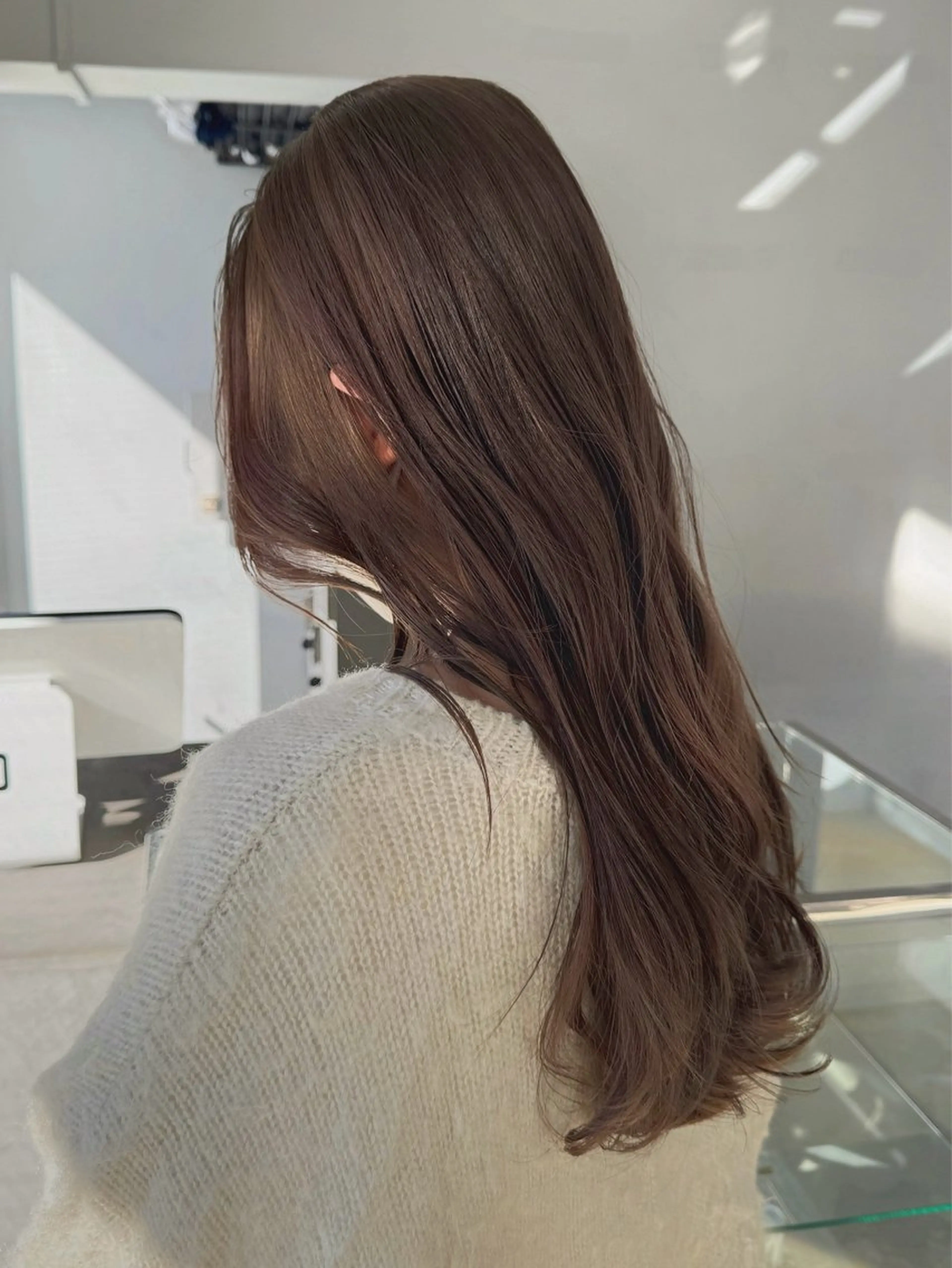 カラー ヘアカラー トリートメント maina/透明感 ベージュ/ブラウンのヘアスタイル