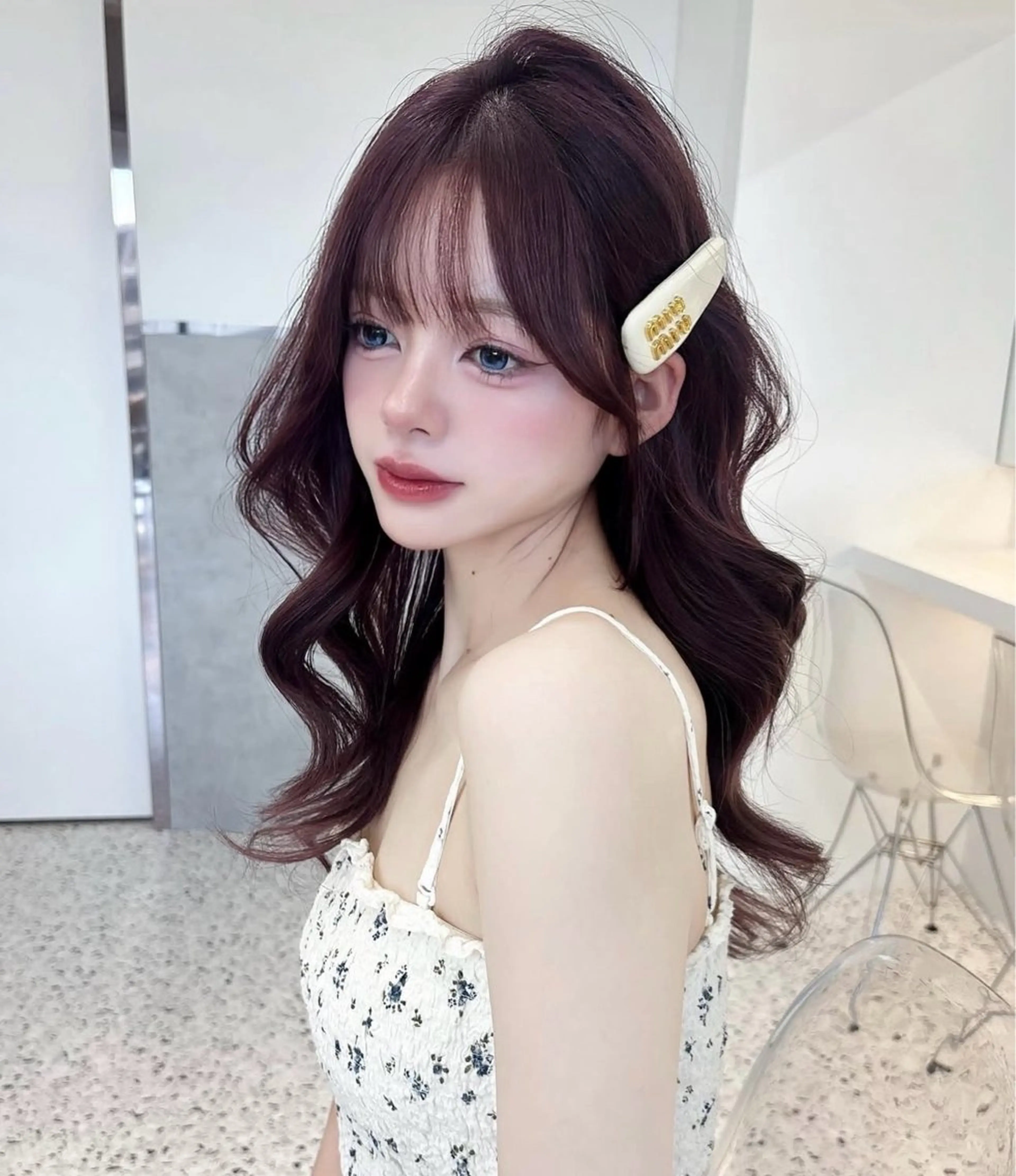 ロング カラー カット ヘアカラー トリートメント Lond mare レイヤーカット/韓国のヘアスタイル