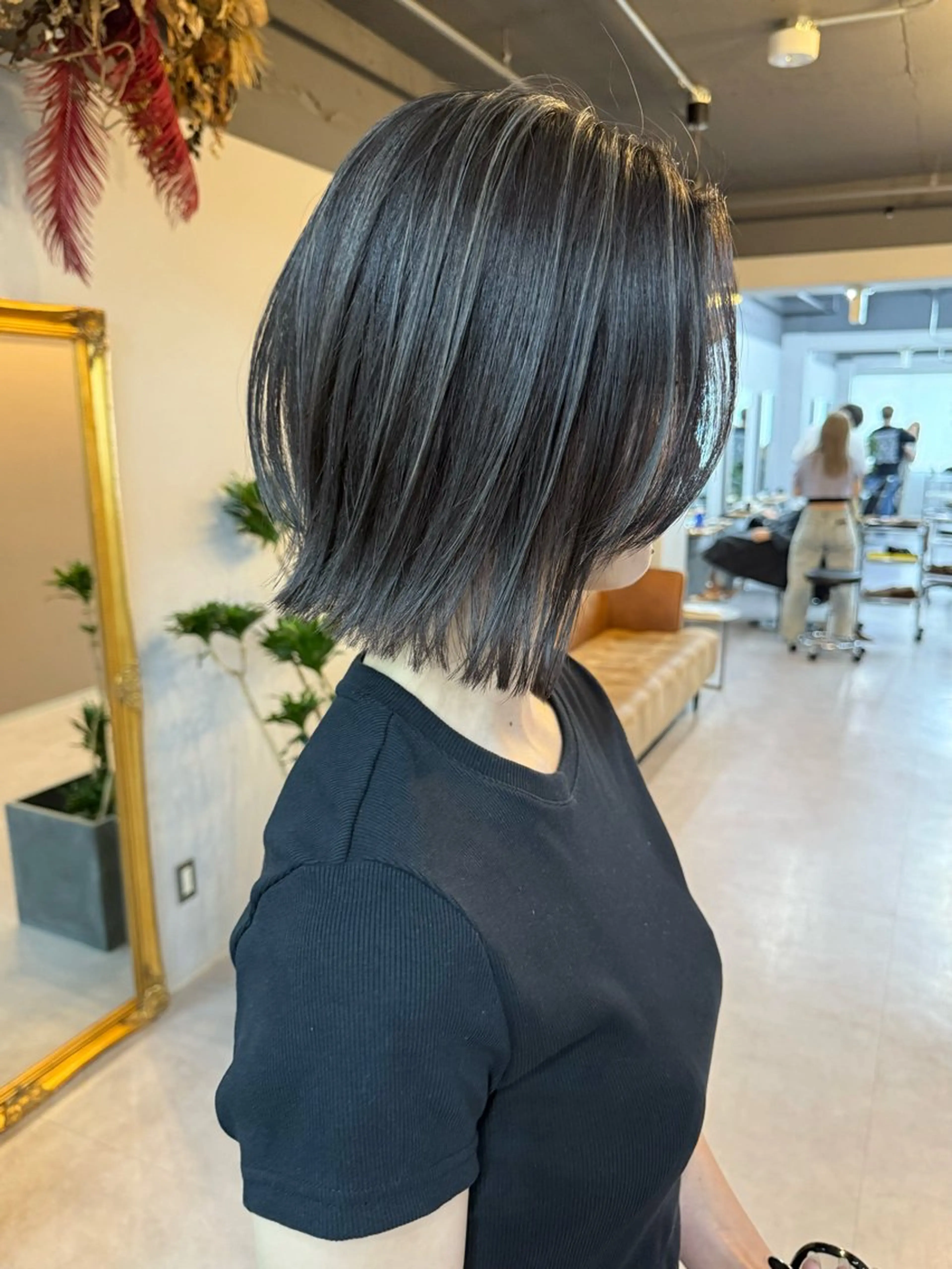 ミディアム カット ヘアカラー トリートメント Reb_keiji 👑小倉圭司のヘアスタイル