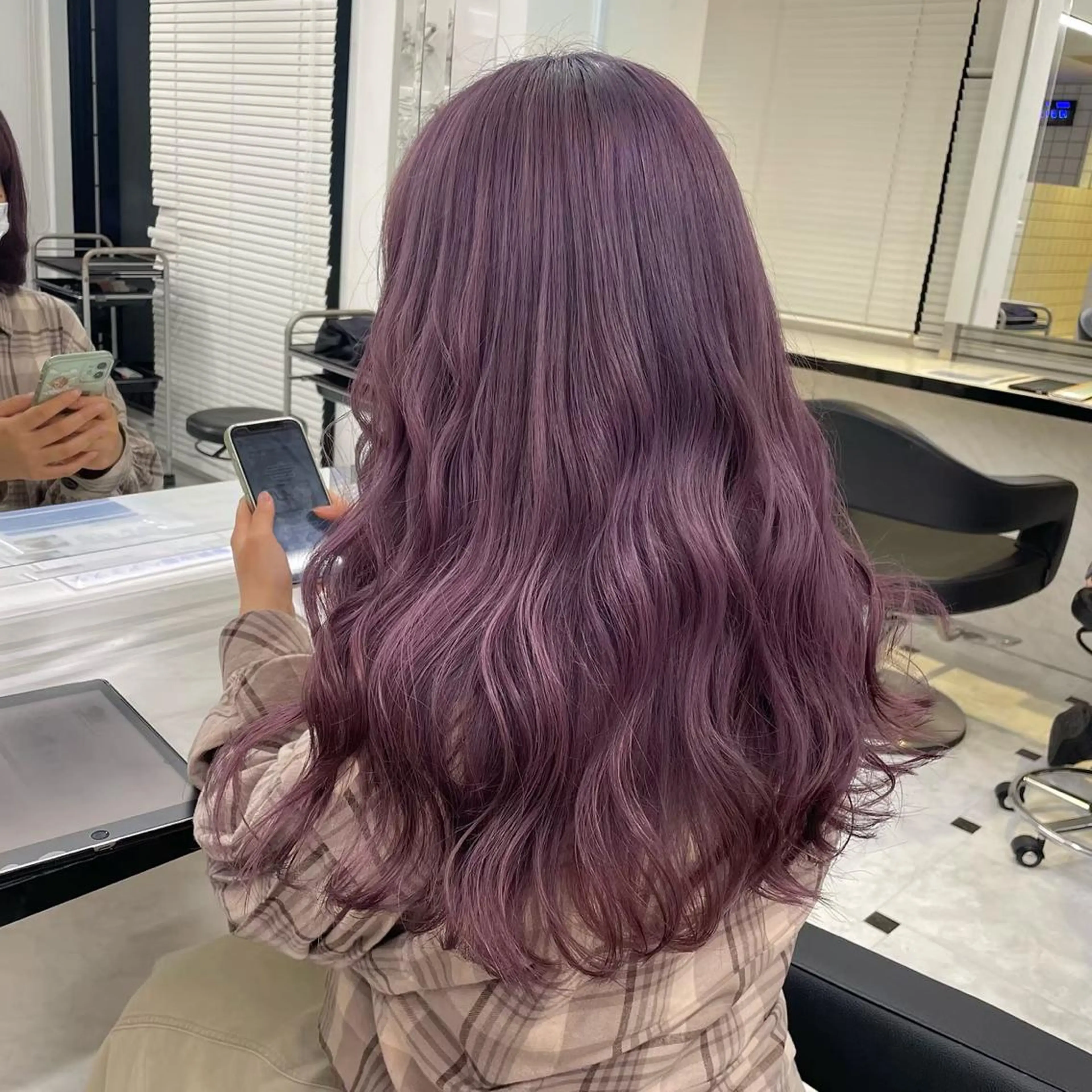 ロング カラー ヘアアレンジ ケアブリーチ 韓国レイヤーKYONのヘアスタイル