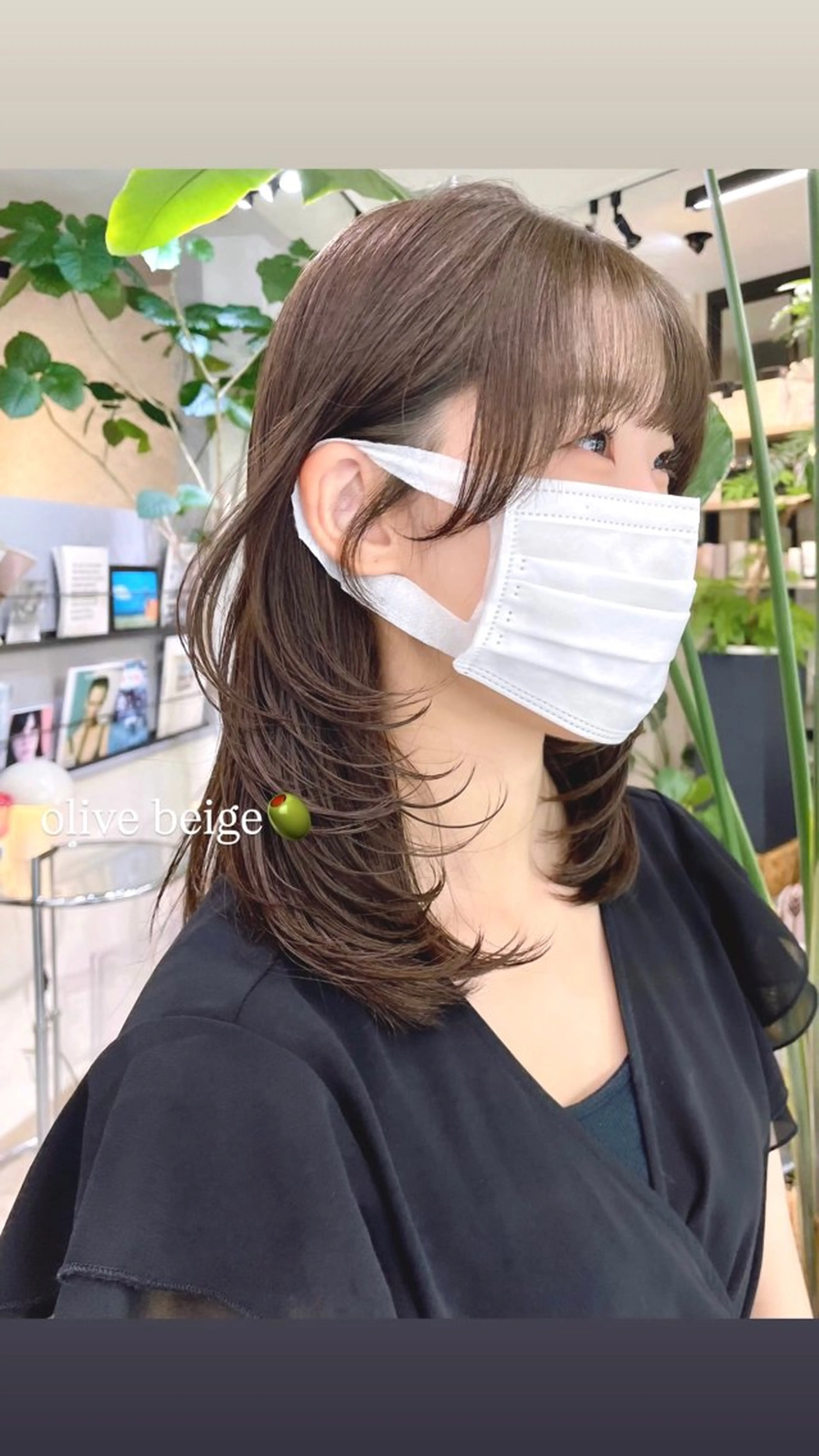 ミディアム カラー カット ヘアカラー トリートメント カノン/暖色カラー /透明感カラーのヘアスタイル