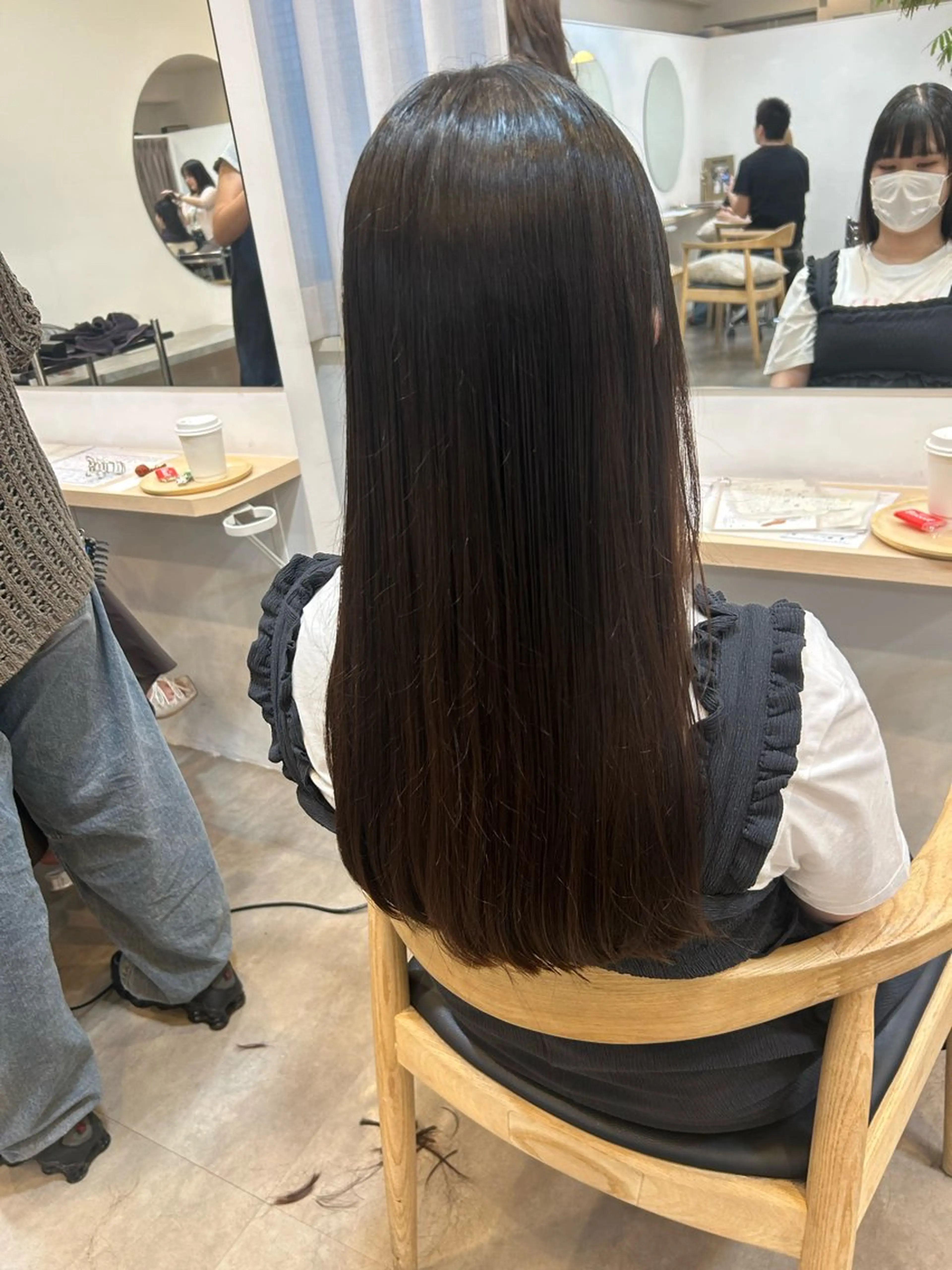 ロング トリートメント カット 縮毛矯正 オリーブ/ ナカミネアキナのヘアスタイル