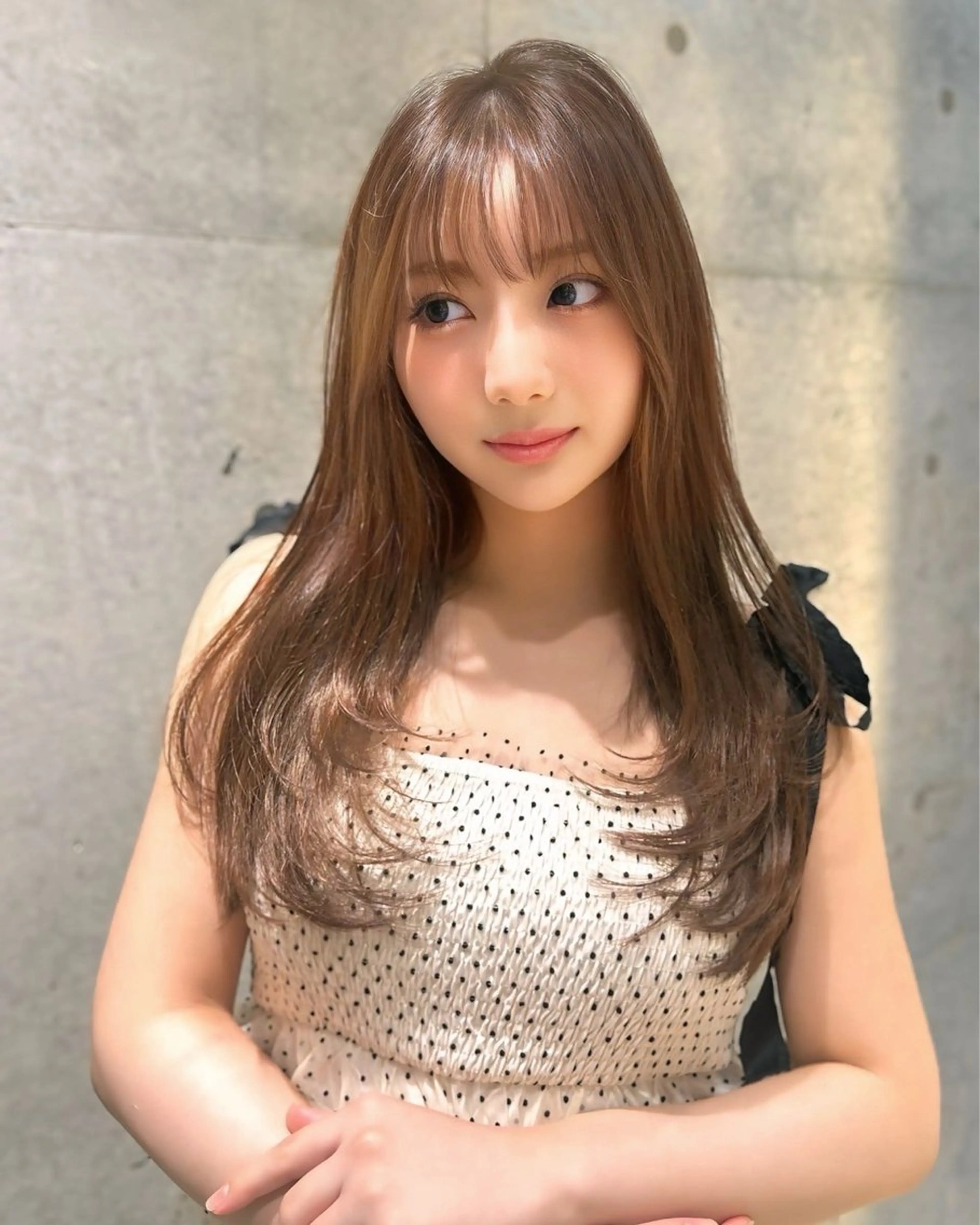 ロング カット ヘアカラー トリートメント 韓国ヘア×髪質改善 サロンmareのヘアスタイル