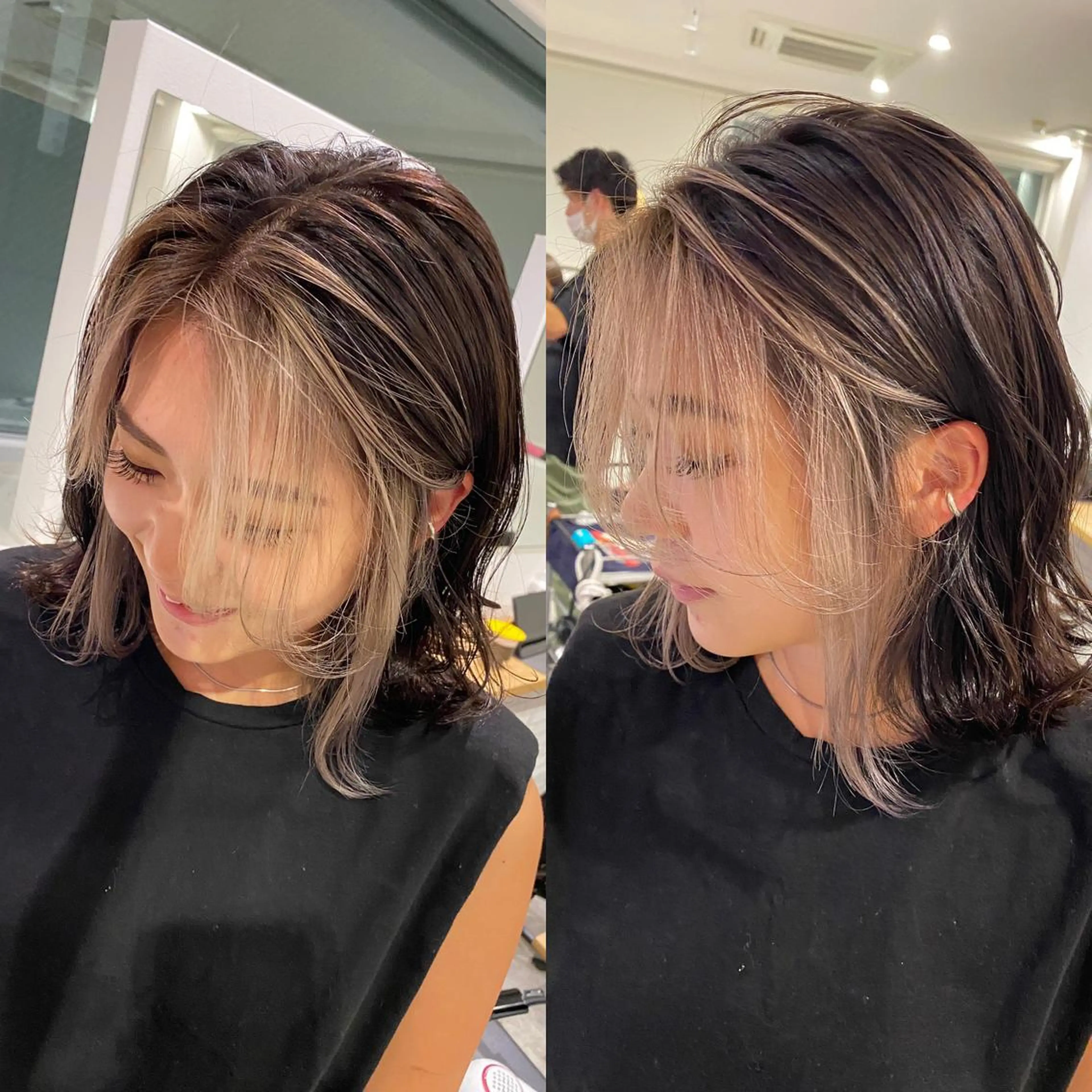 ショート カラー ミストバング  フェイスフレーミング カット ヘアカラー トリートメント JILBLAN京都 ショート/ハイライトのヘアスタイル