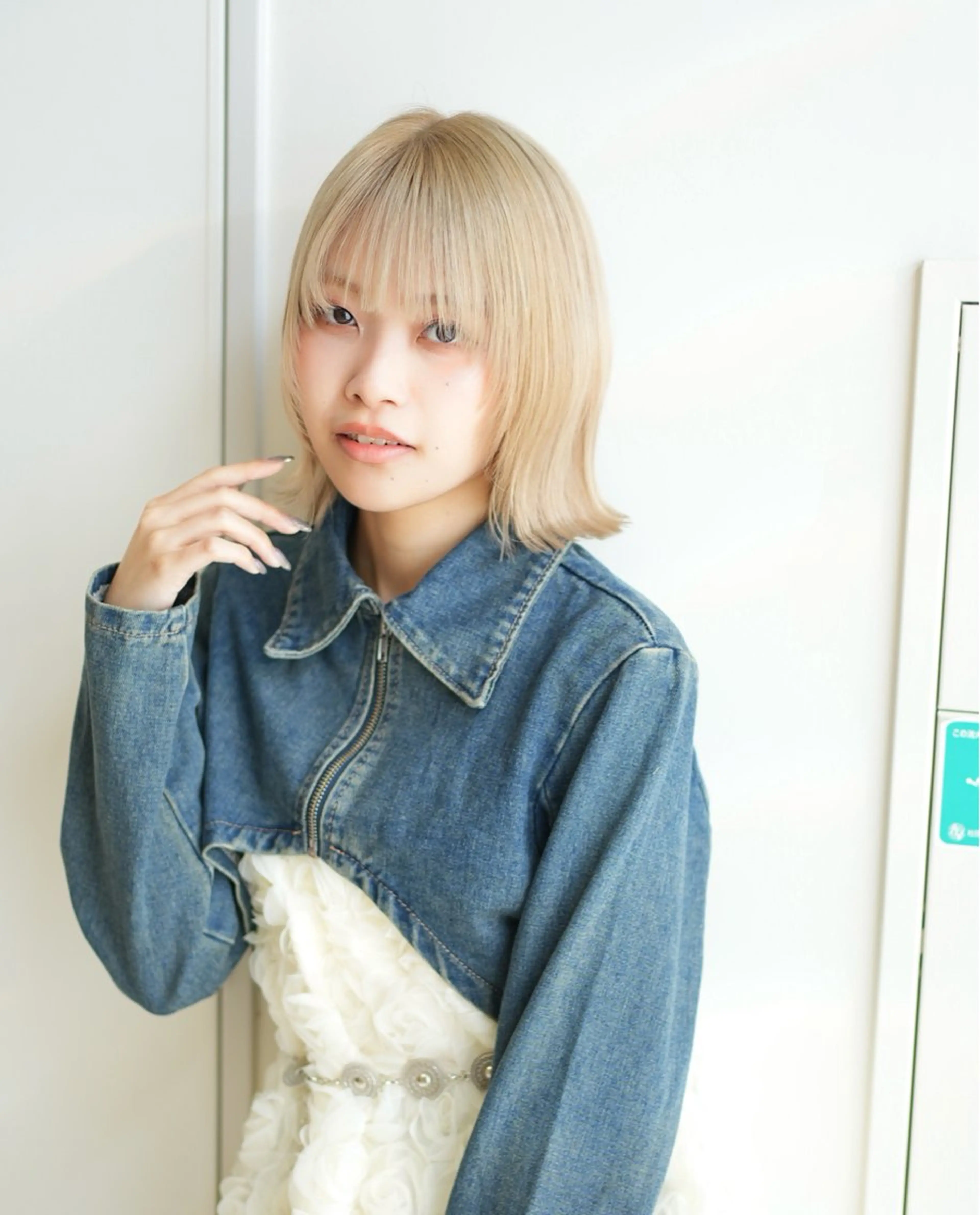 ミディアム ボブ 顔周りカット レイヤーカット ウルフカット メンズカット／パーマ 牛尾丈のヘアスタイル