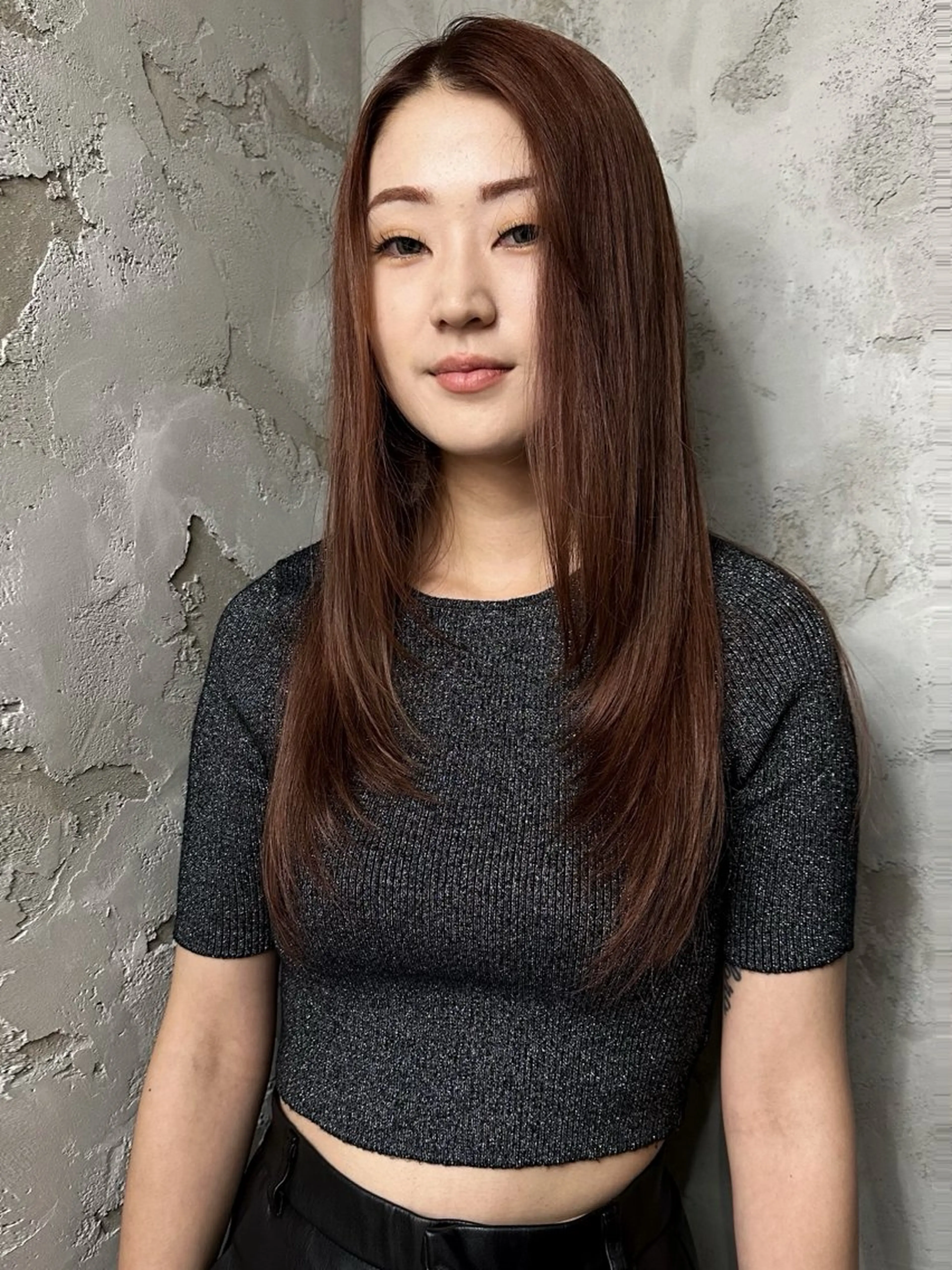 セミロング Iwama momokaのヘアスタイル