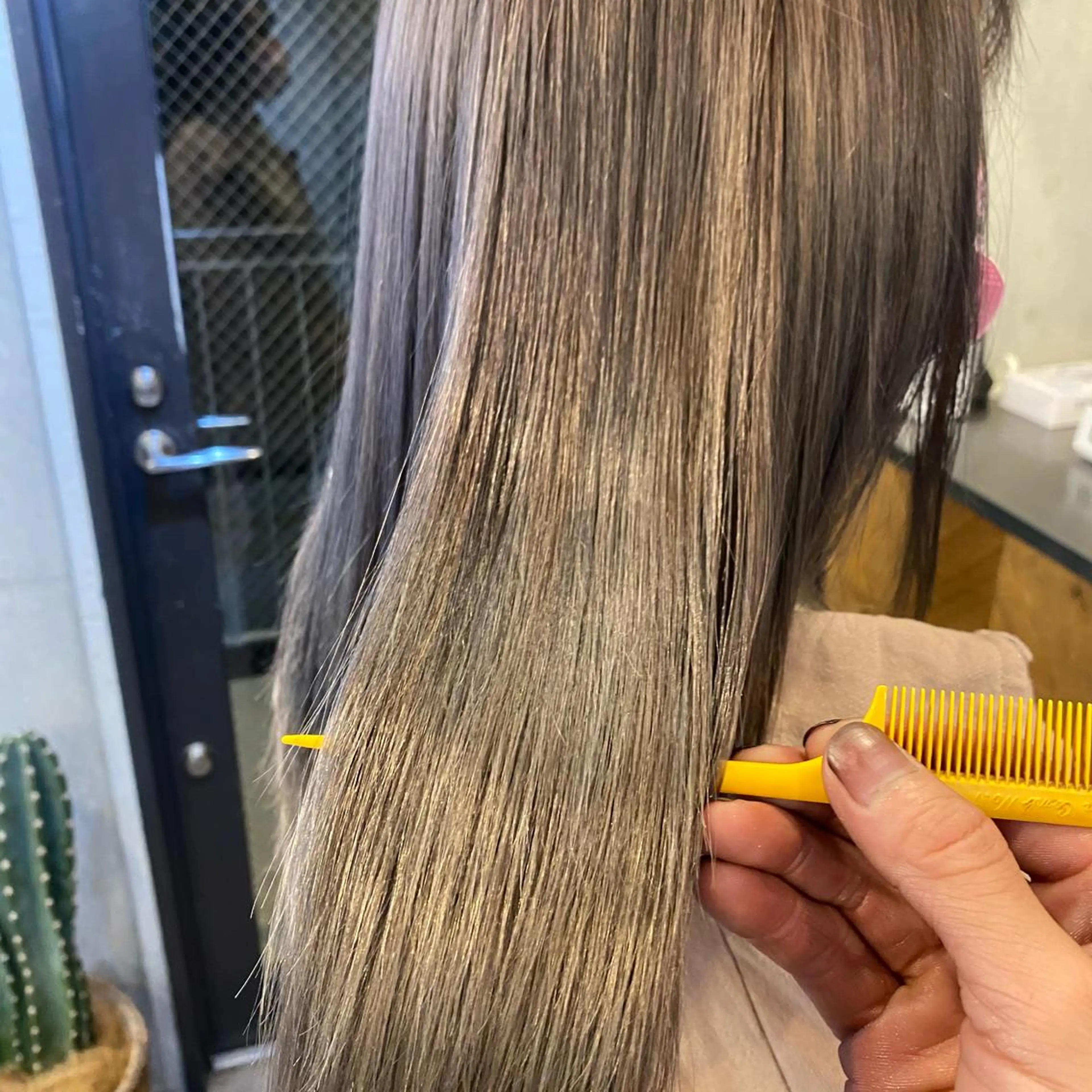 ロング カラー 艶髪ブリーチ 永井竜也のヘアスタイル