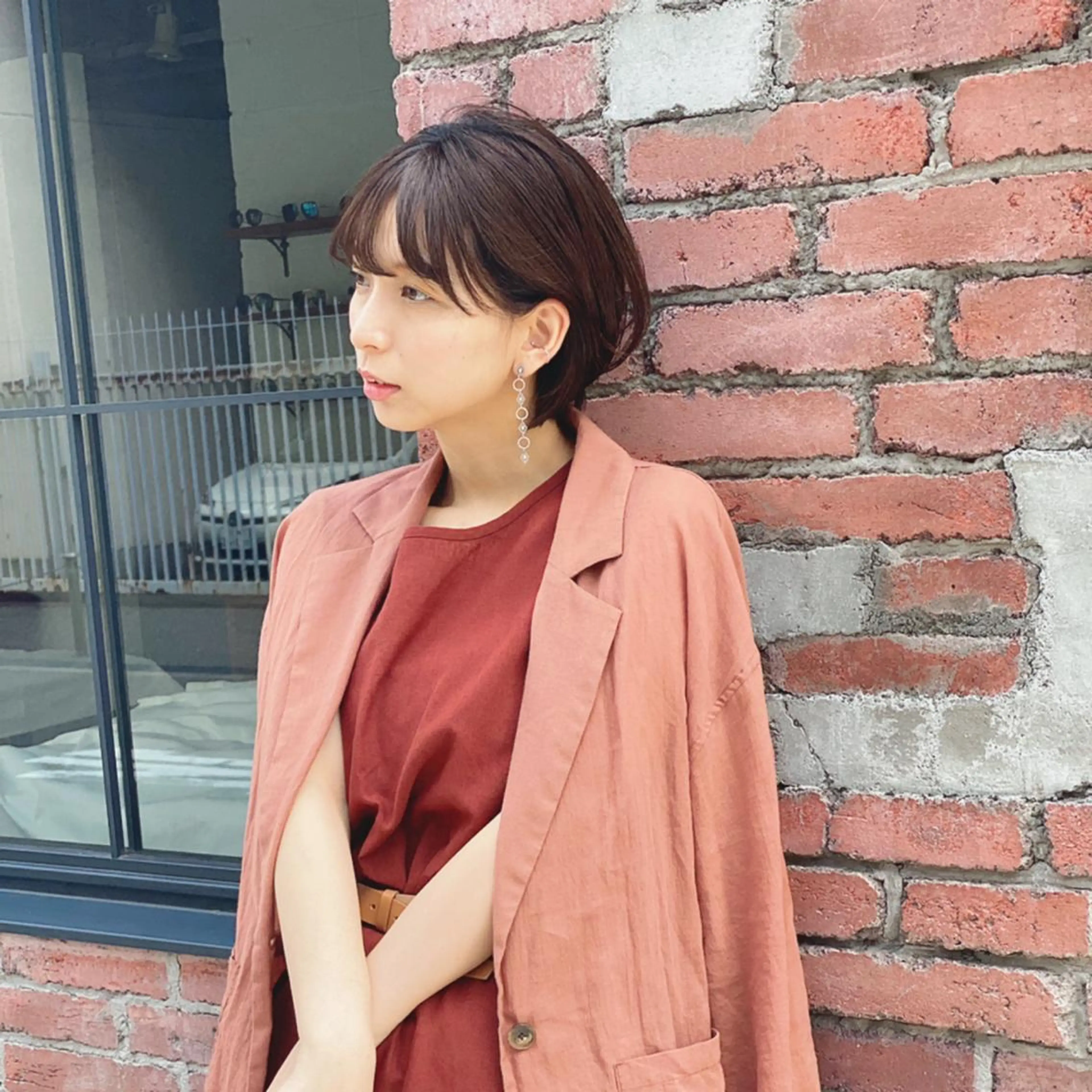 ショート カラー ショートヘア ヘアカラー トリートメント ボブウルフ／ボブ Satsuki【名駅のヘアスタイル