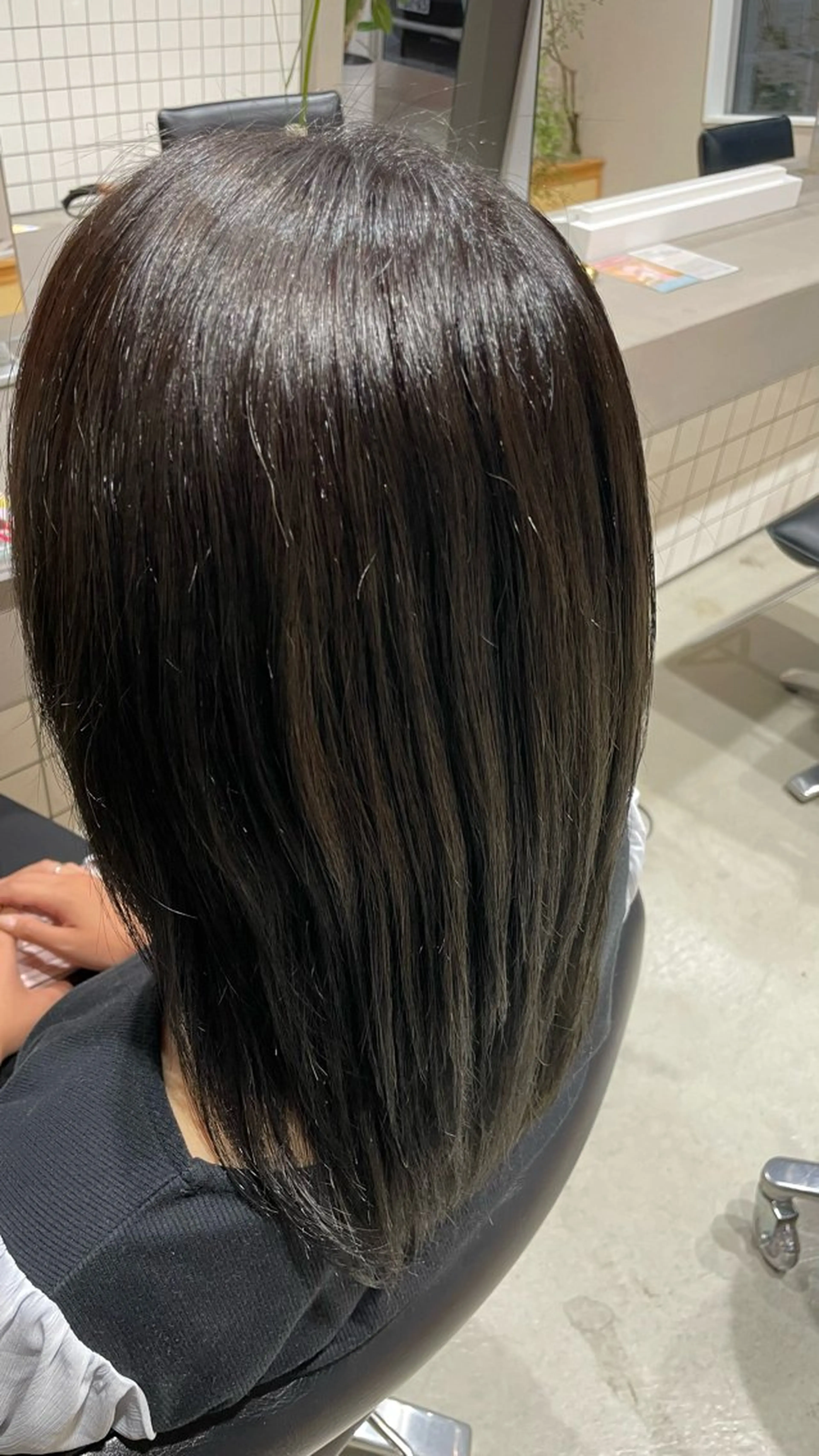 セミロング カラー 透明感カラー hair terrace M所属・ヘアテラスM/郡山 /馬場アンドレアのヘアスタイル