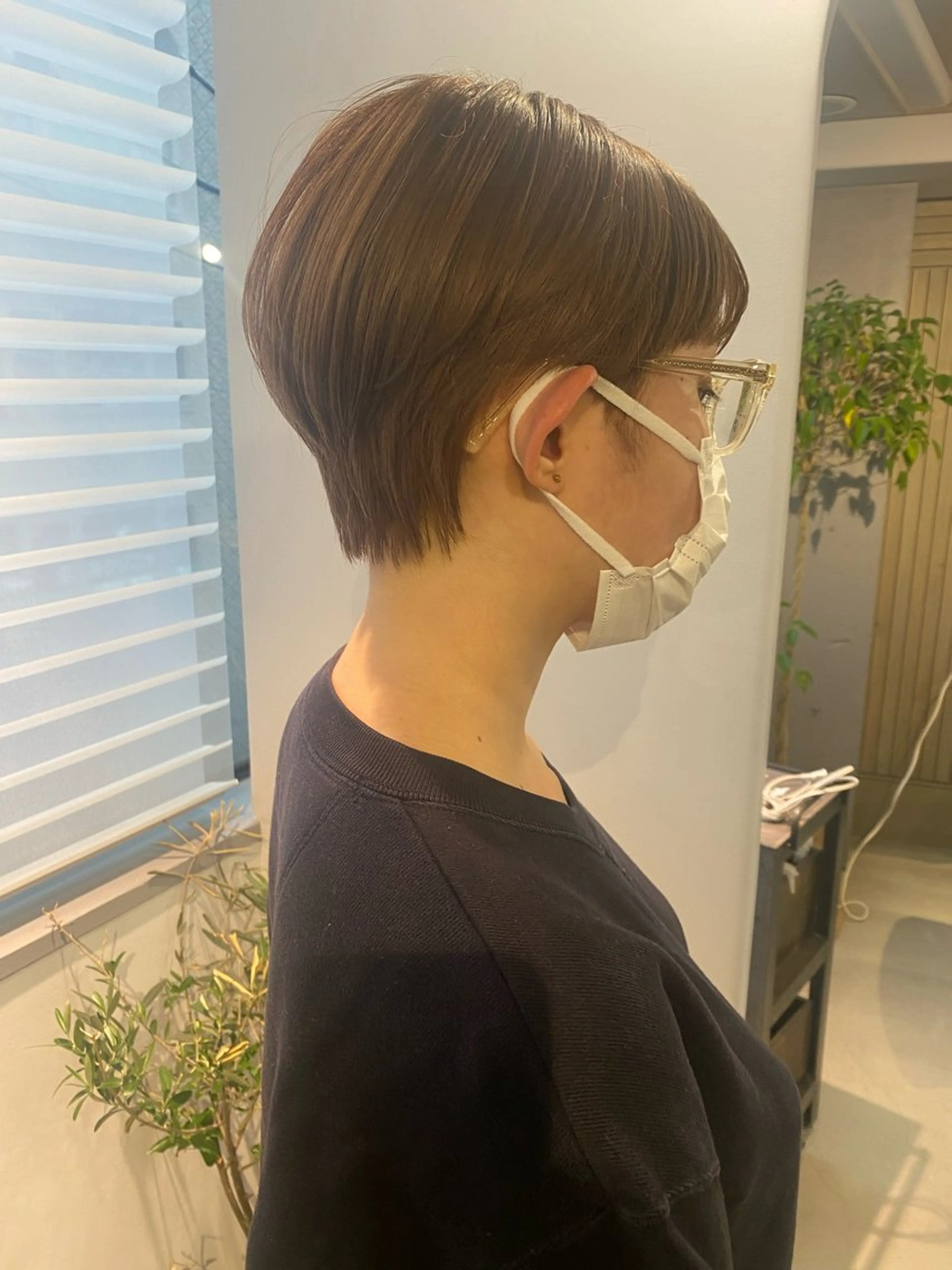 ショート カラー 透明感カラー ダブルカラー くびれヘア ショートヘア ヘアカラー 小顔ショート/ボブ/ 川口京佑のヘアスタイル