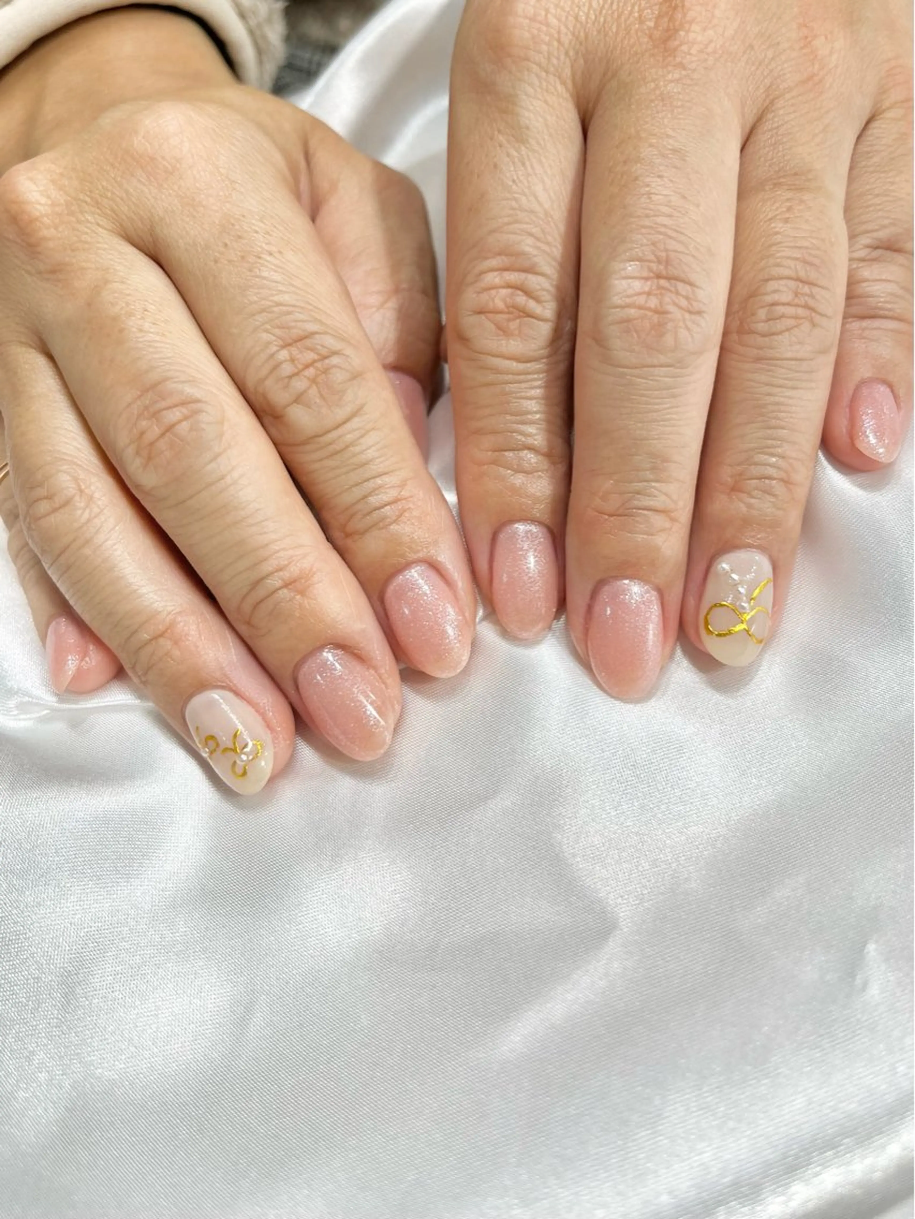 ネイル リボン ハンドネイル フットネイル nailsister ただのネイルデザイン