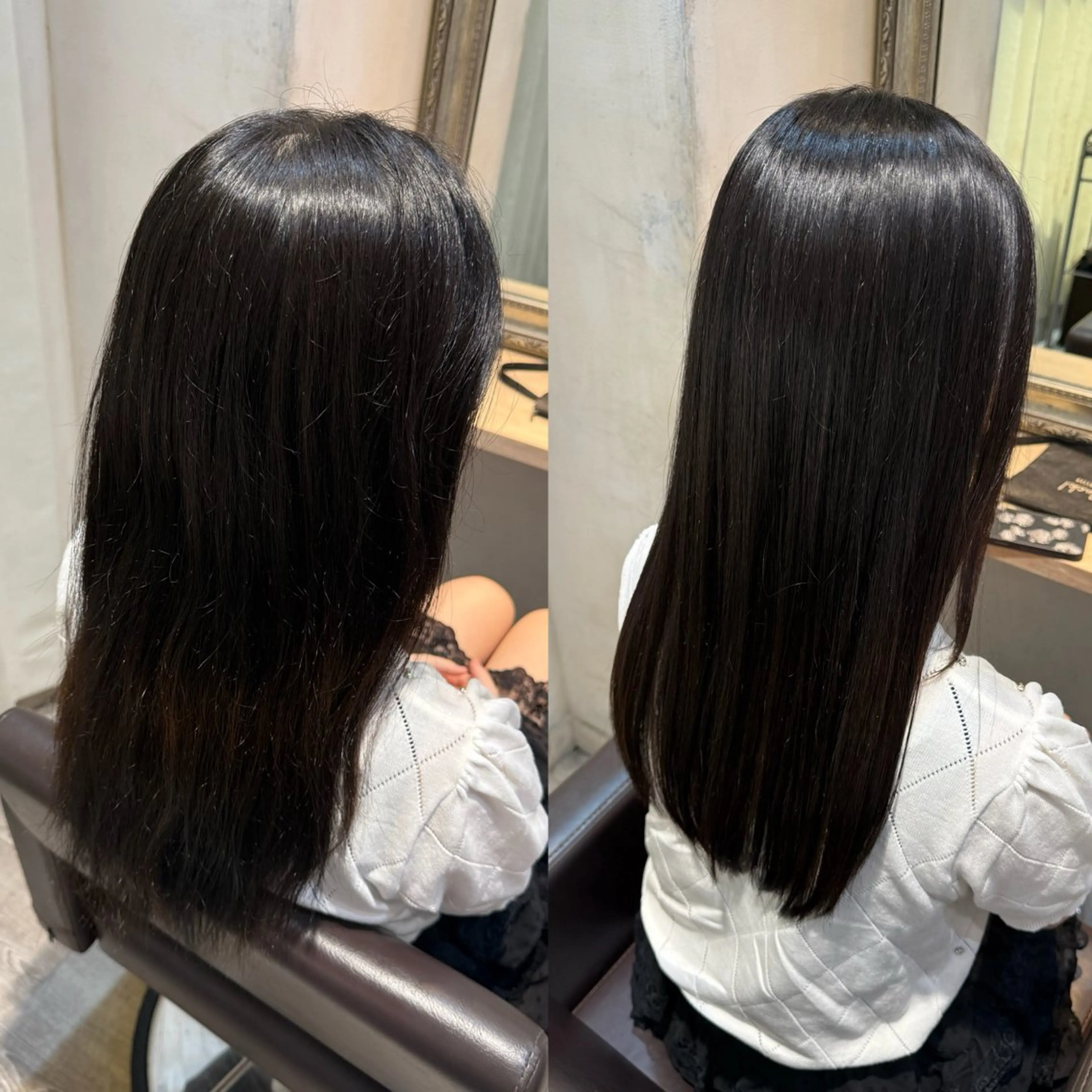 セミロング 縮毛矯正 カット 縮毛矯正 トリートメント Lutia新宿　せき ゆうみのヘアスタイル