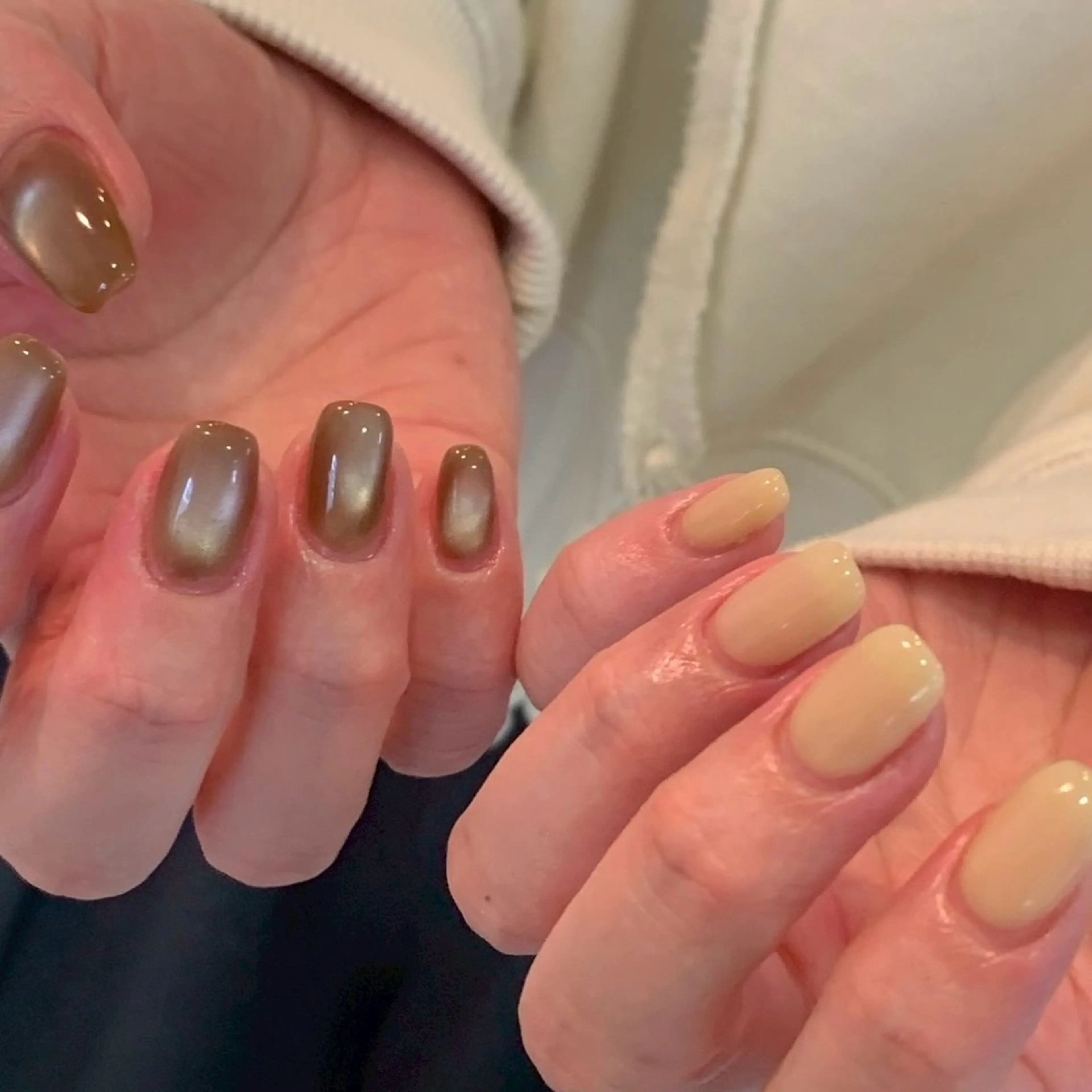 ネイル マグネットネイル ワンカラーネイル ハンドネイル charme所属・charme kanaのネイルデザイン