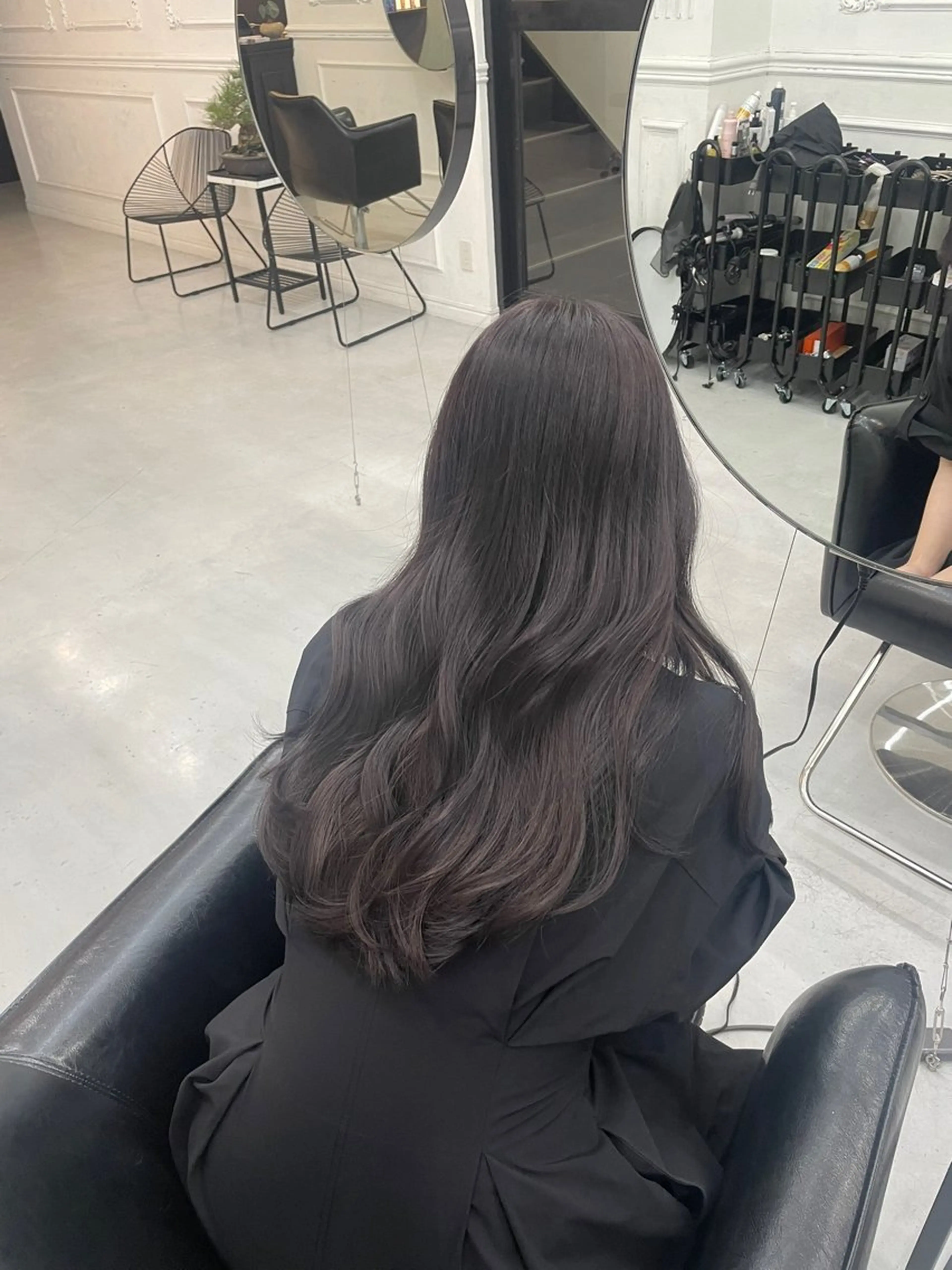 ロング パープルカラー ヘアカラー MaisonHALU さくらのヘアスタイル