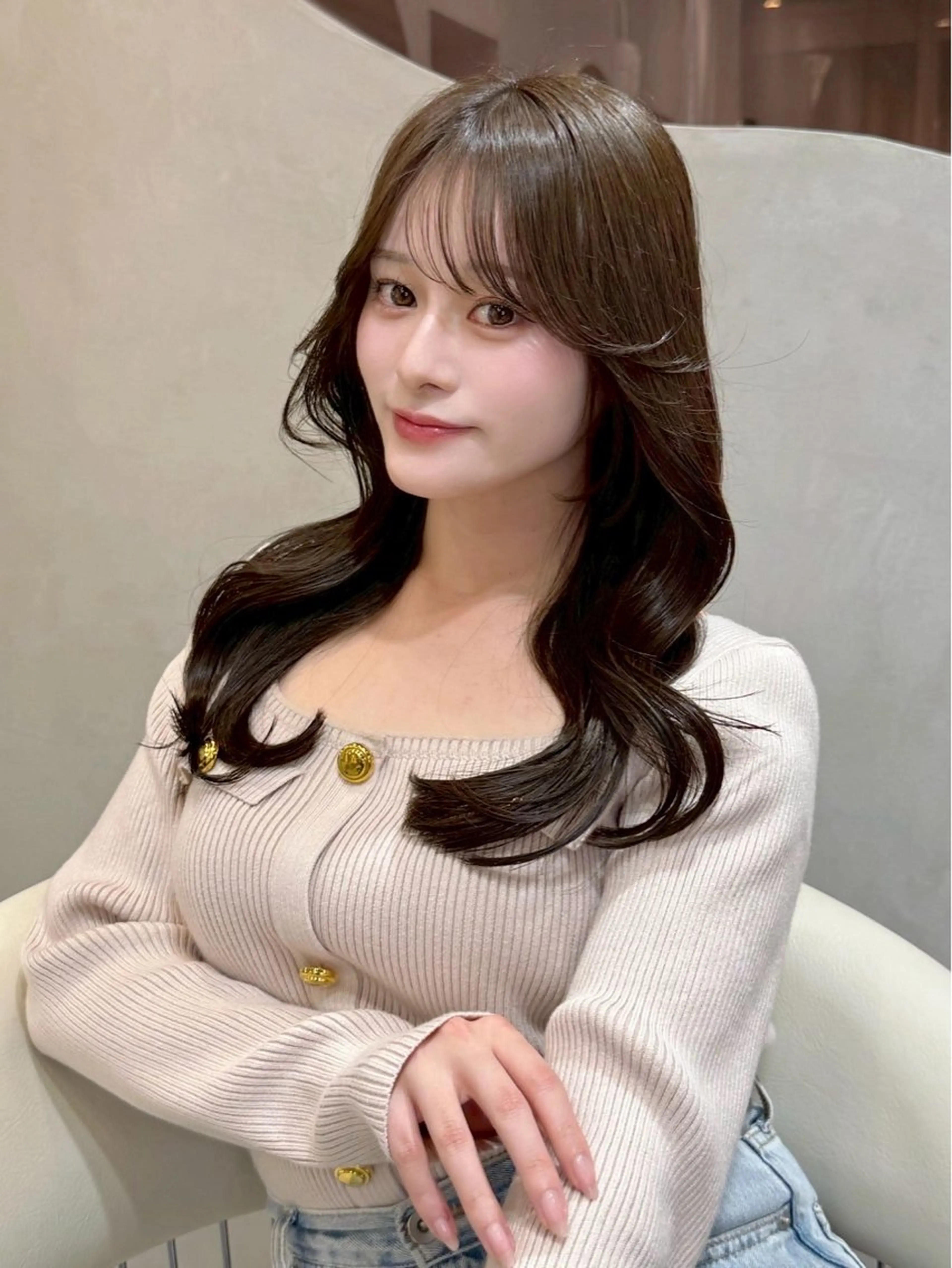 ロング カラー ヘアアレンジ ヘアカラー トリートメント ヘアセット 🇰🇷韓国ヘア 髪質改善yamatoのヘアスタイル