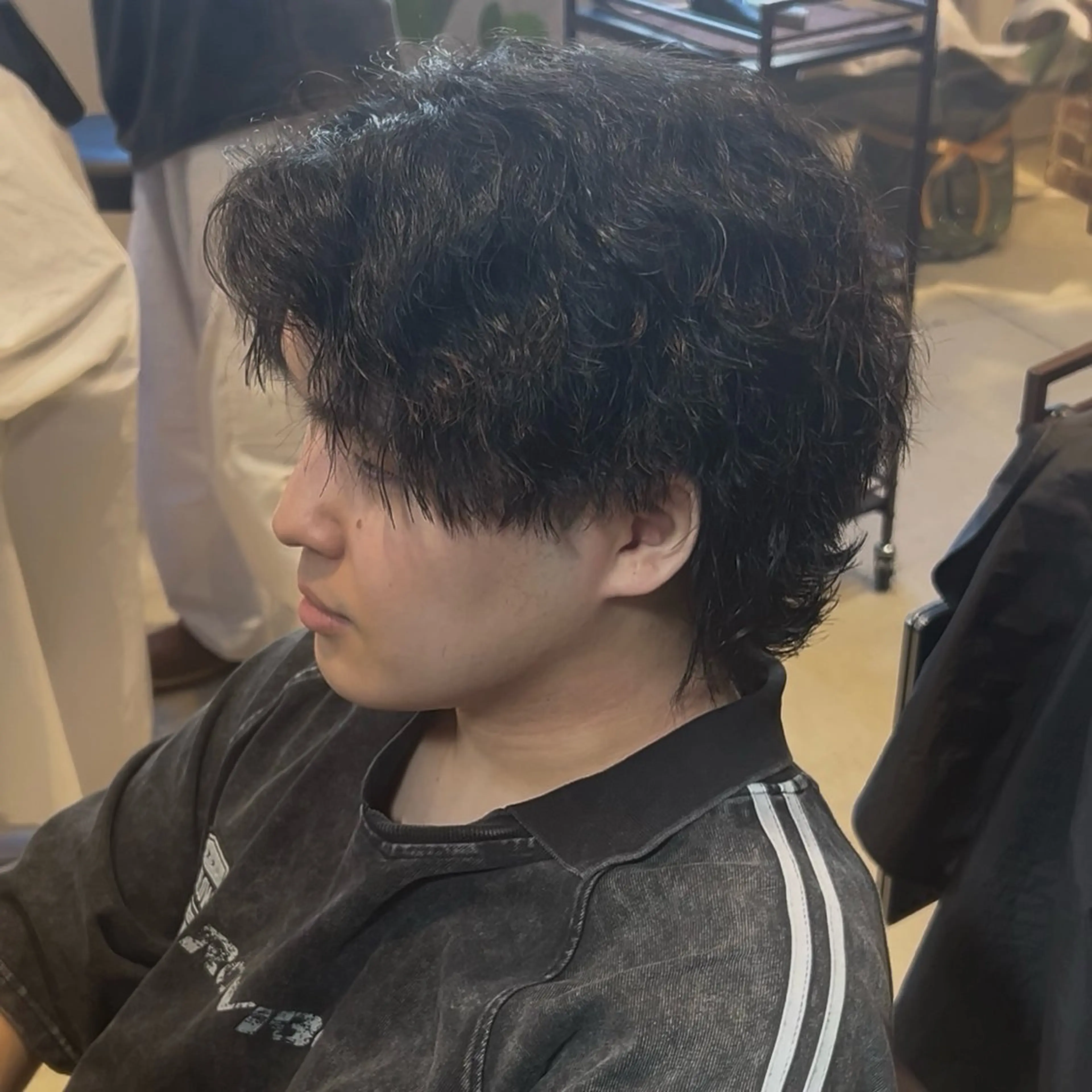 パーマ メンズ カット パーマ 安達 脩人のヘアスタイル