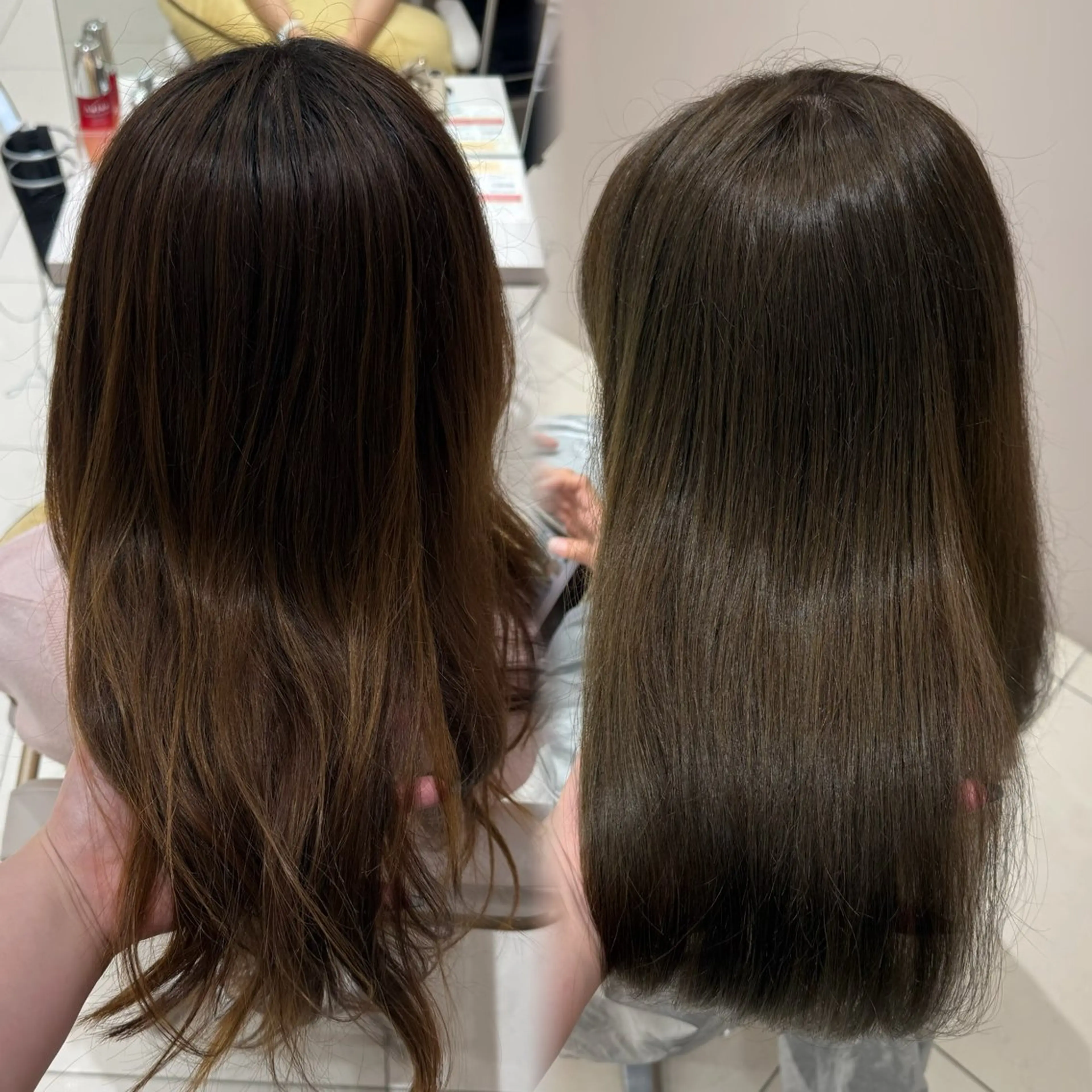 ミディアム カラー カット ヘアカラー トリートメント 内田 志乃のヘアスタイル