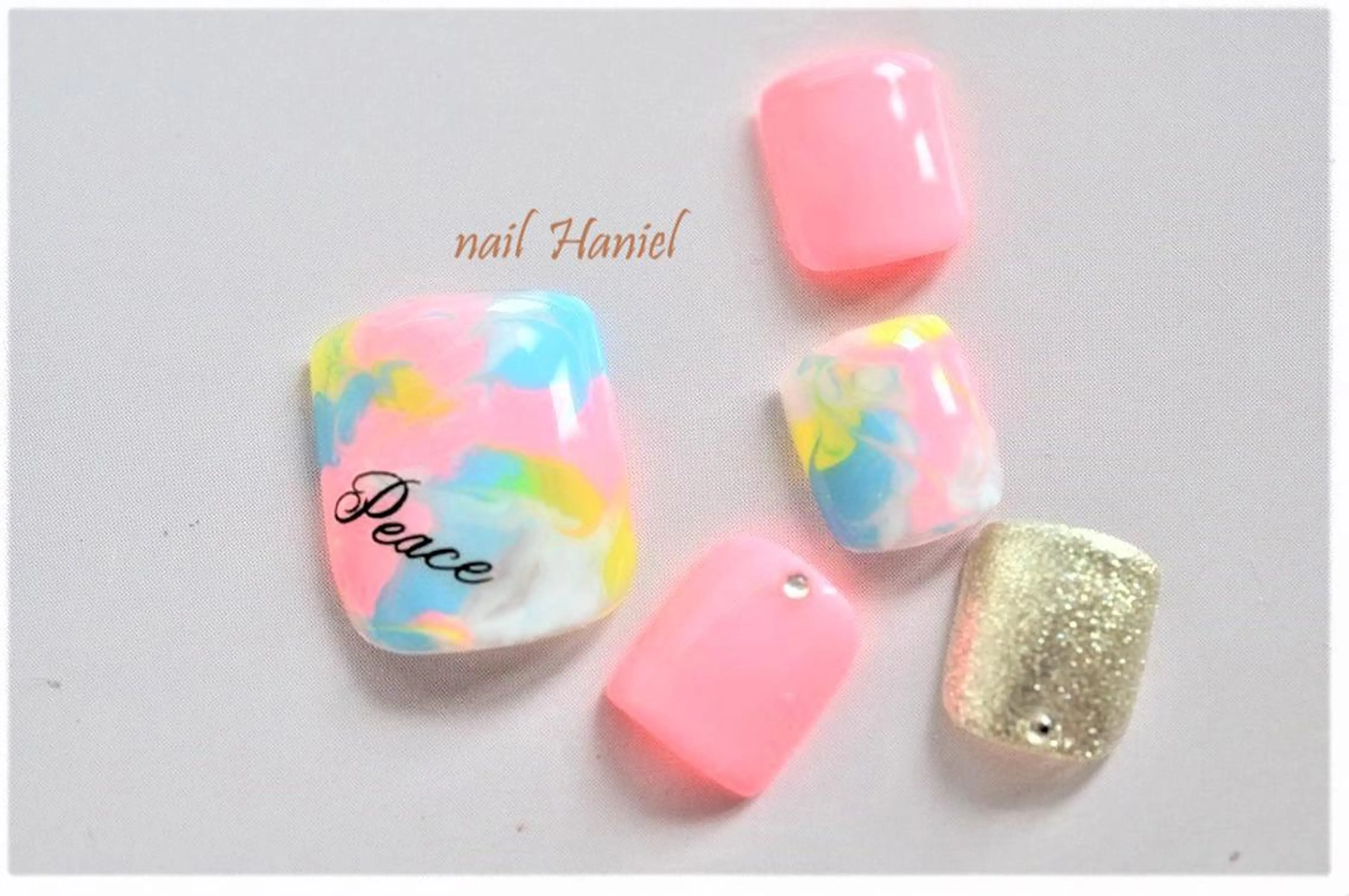 ネイル アートネイル フットネイル ジェルネイル nail Haniel所属・半蔵門サロンハニエル 魅神 ちよのネイルデザイン