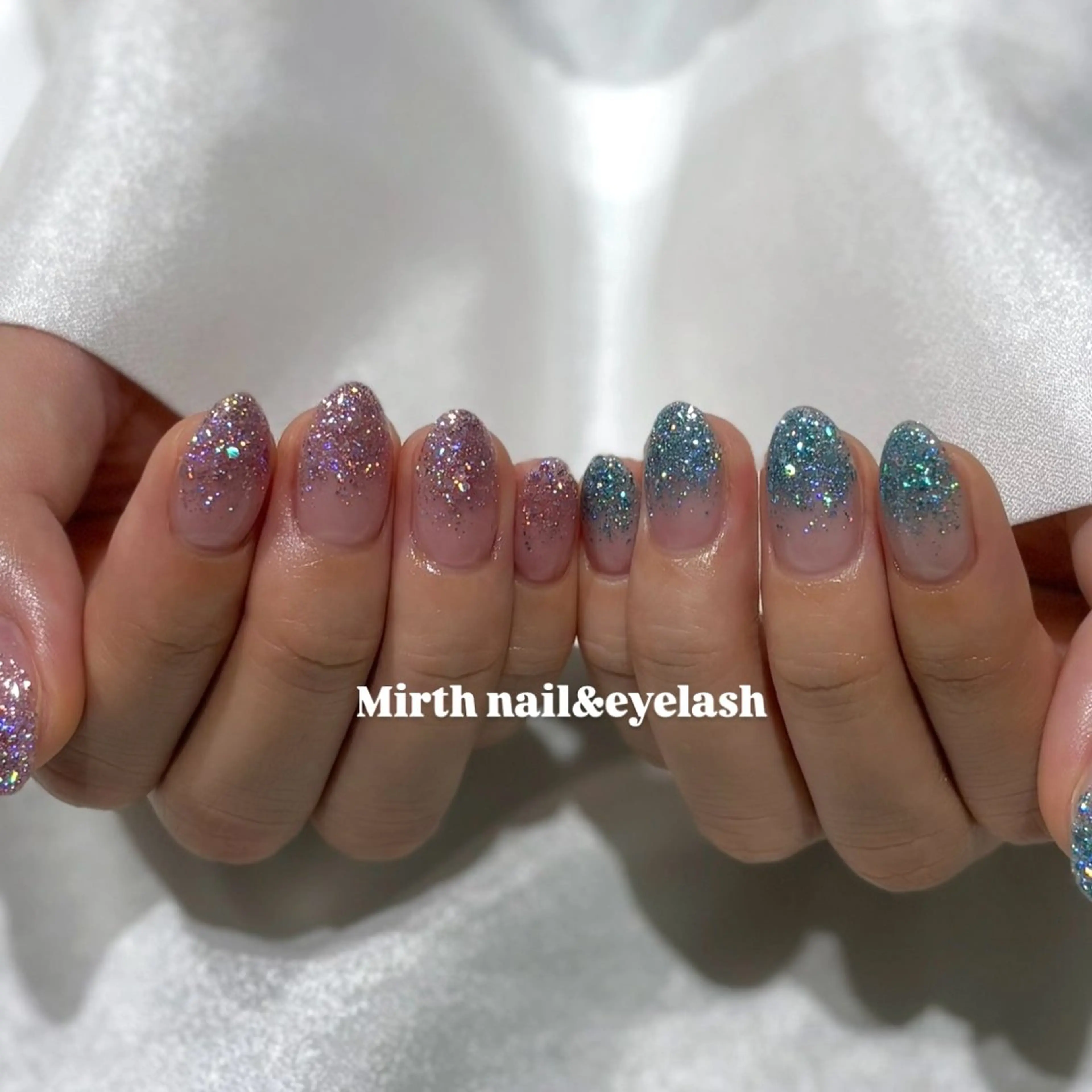 ネイル グラデーション ラメ(グリッター) ラメグラデーション Mirth 富里店のネイルデザイン