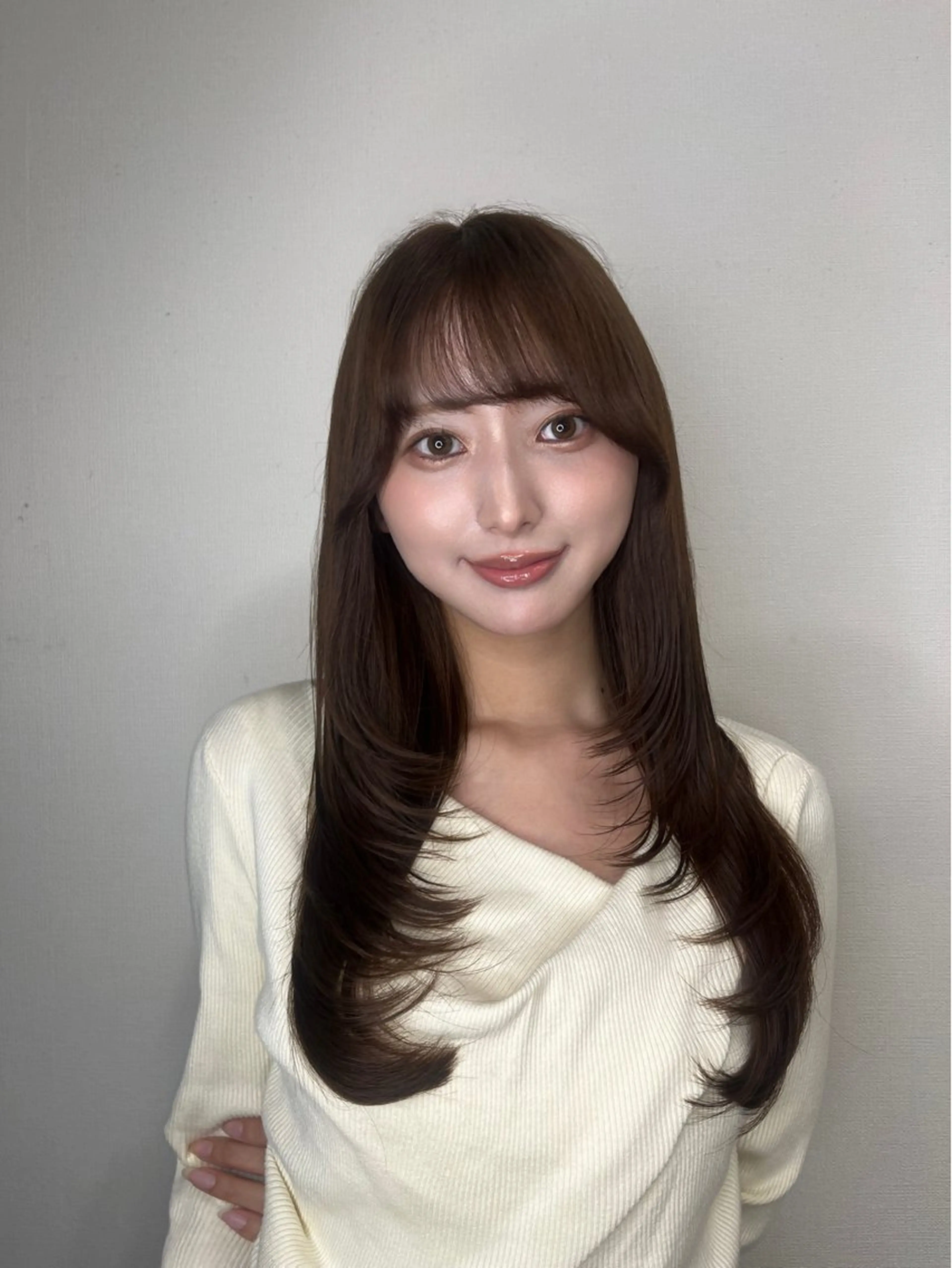 ロング ハイレイヤー レイヤーカット カット トリートメント stud.所属・髪質改善/韓国ヘア yunaのヘアスタイル