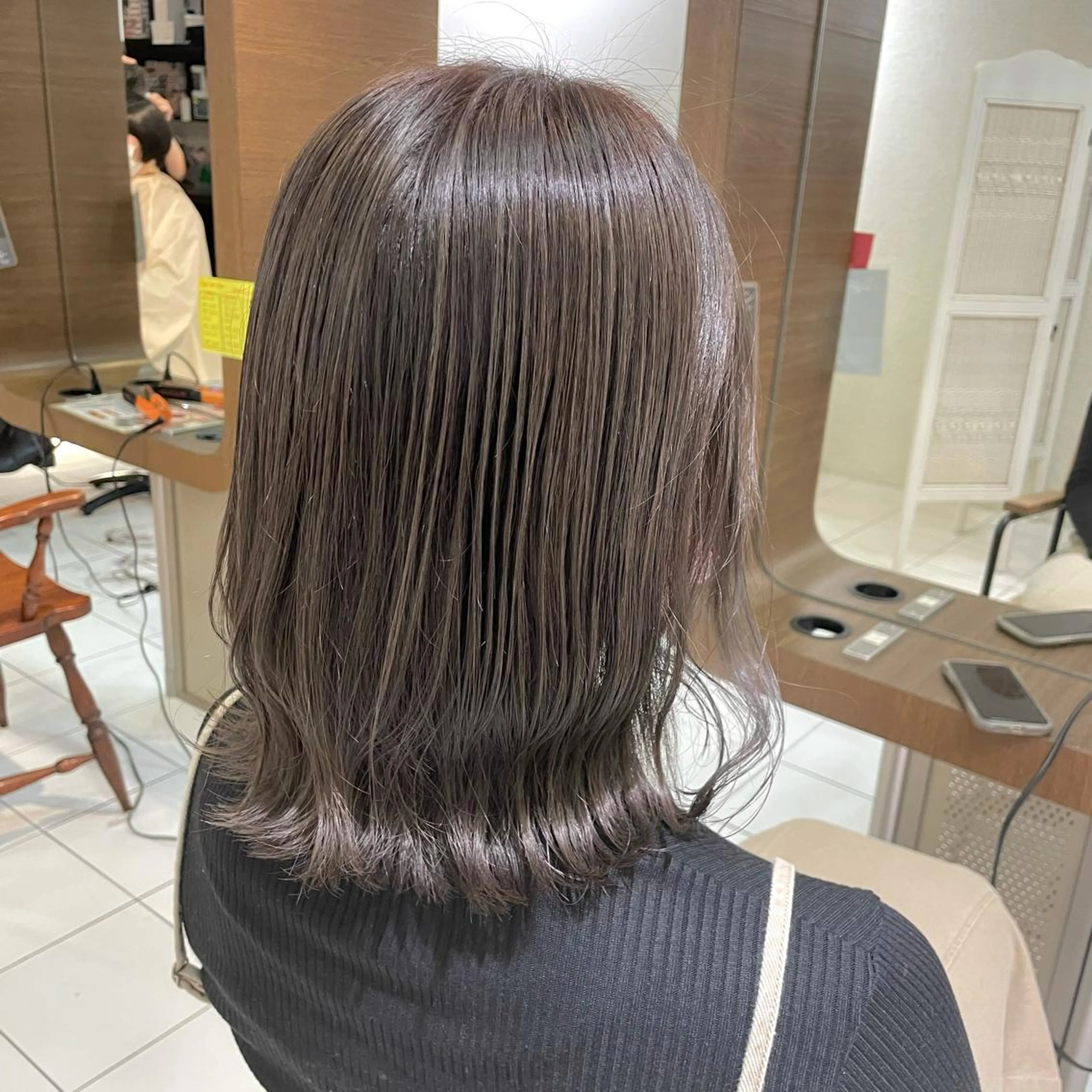 ミディアム カラー グレージュ 透明感カラー/ 寺田千雅子のヘアスタイル