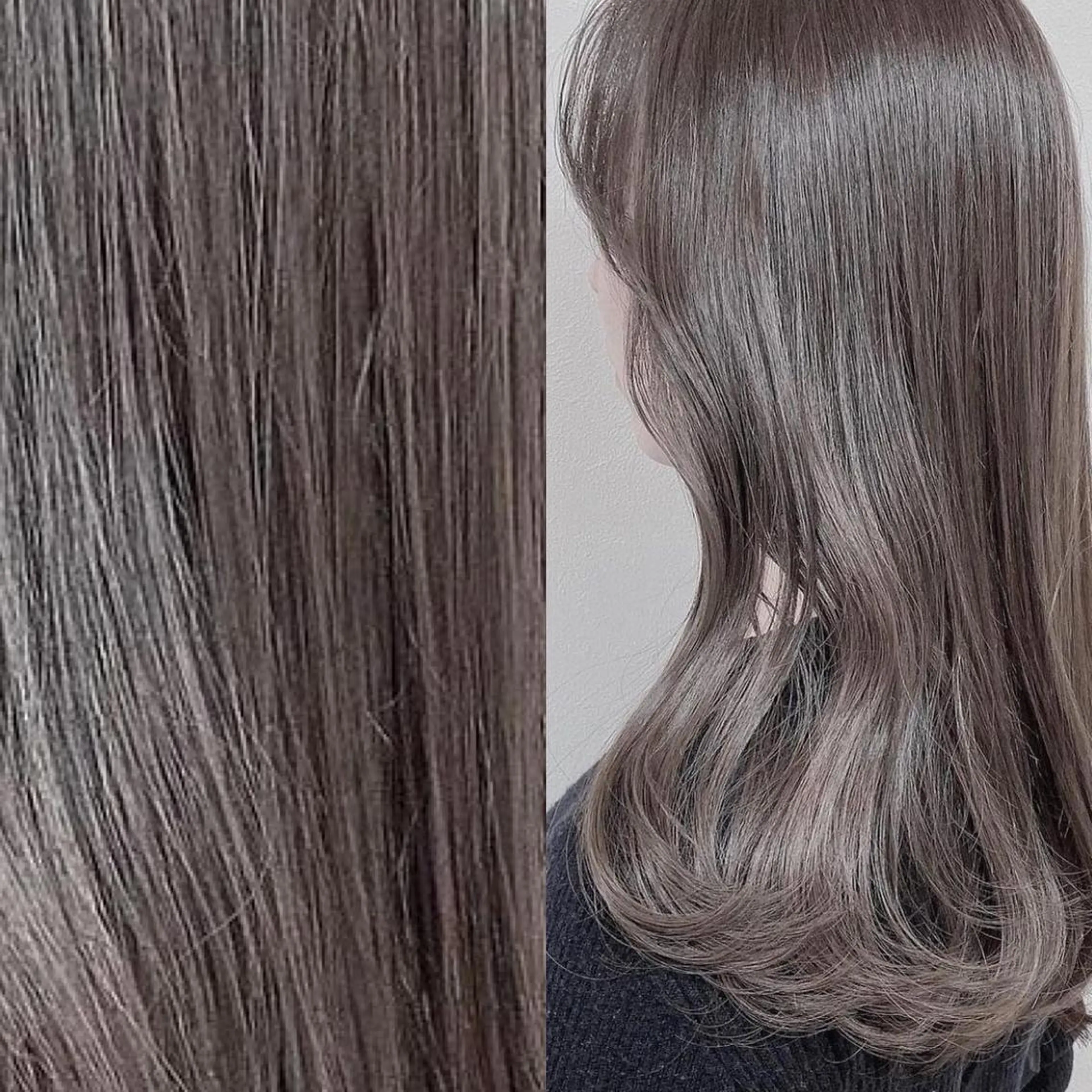 ミディアム カラー ヘアアレンジ ネイル マツエク・マツパ ヘアカラー トリートメント ヘアセット ベージュグレージュ 💕しゅーじ💕のヘアスタイル