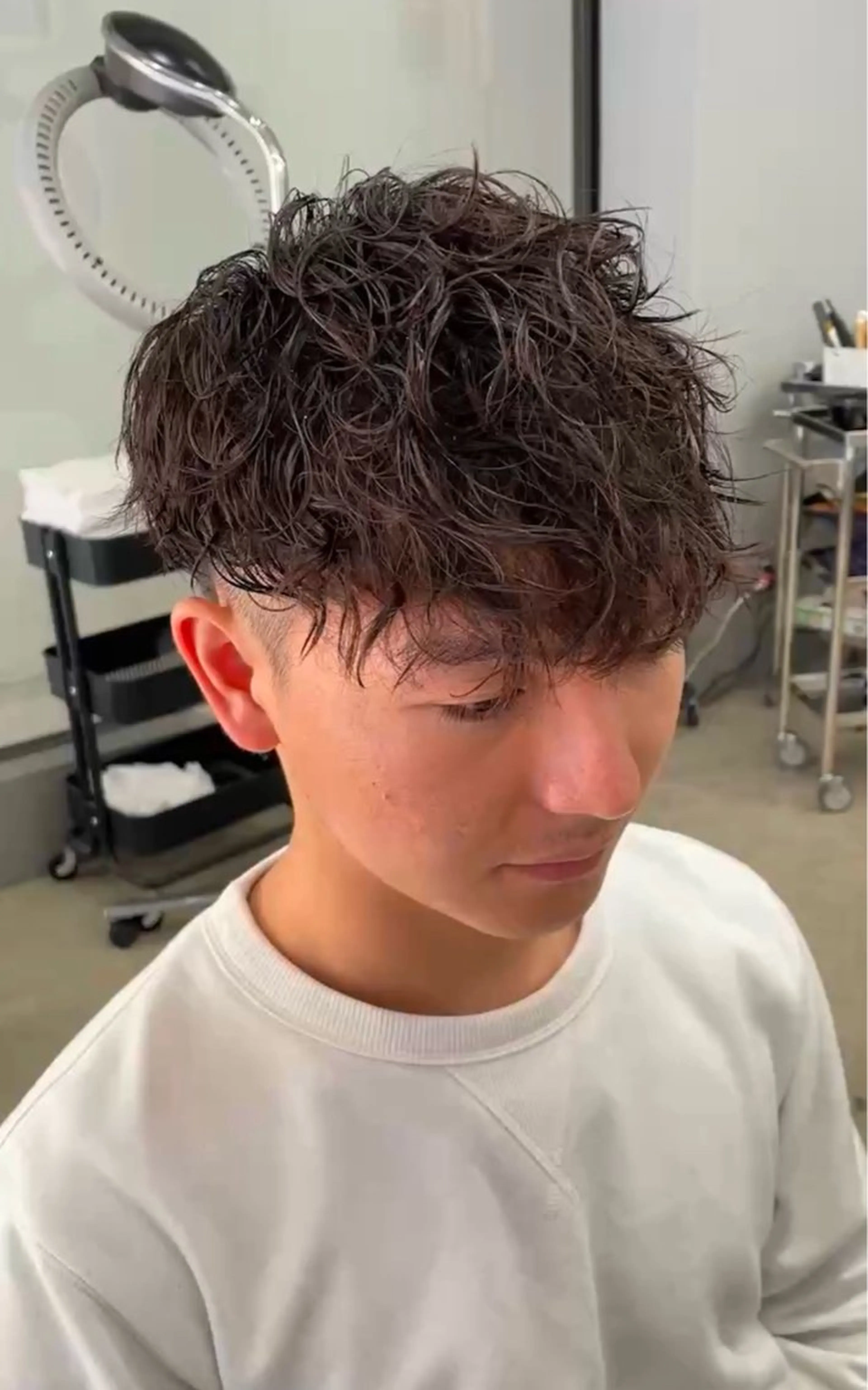 ショート パーマ メンズ カット パーマ メンズ専門サロン wokeのヘアスタイル