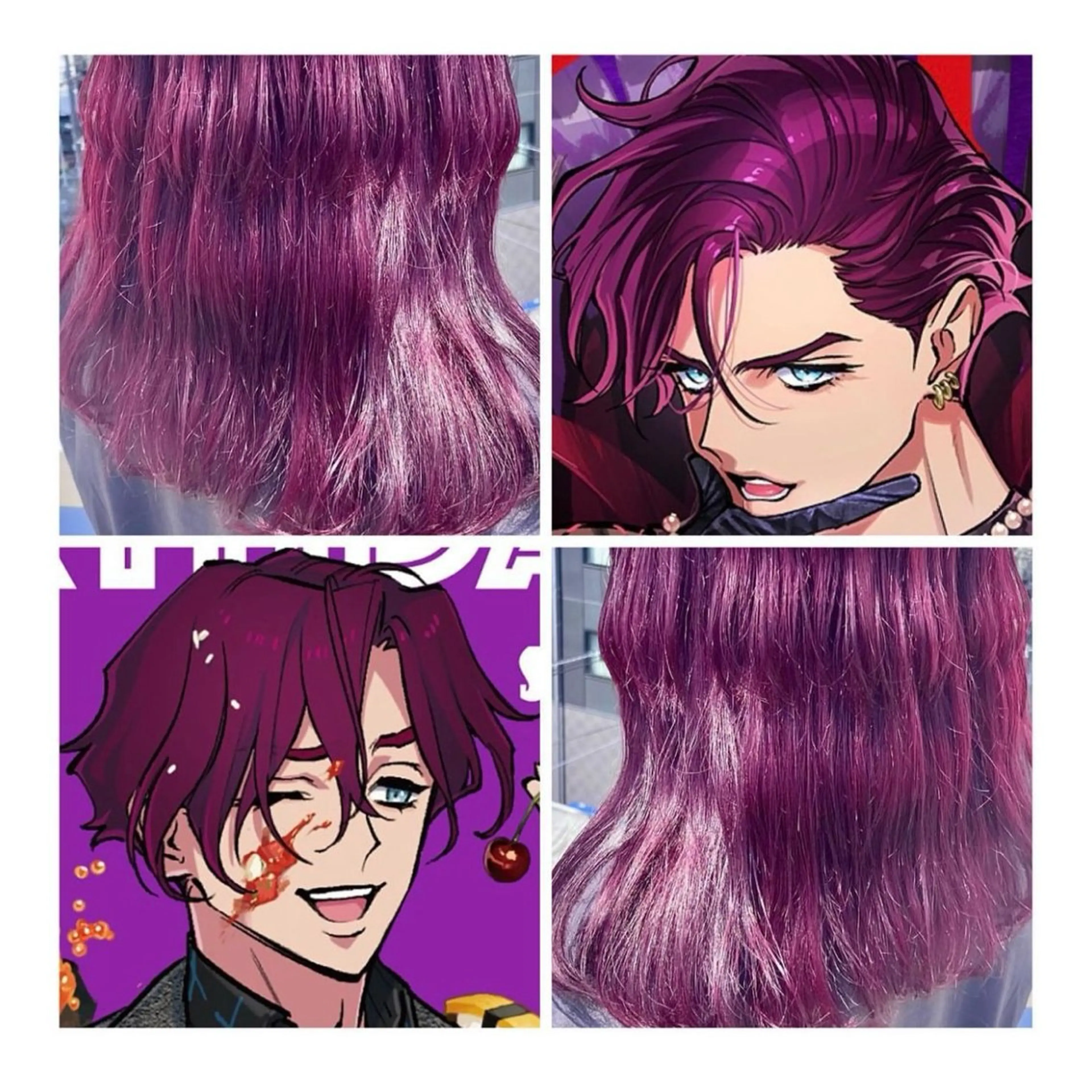 ミディアム カラー パープルカラー ヘアカラー GARU-ガル-所属・TSUNO🦖 派手髪/オタク美容師のヘアスタイル