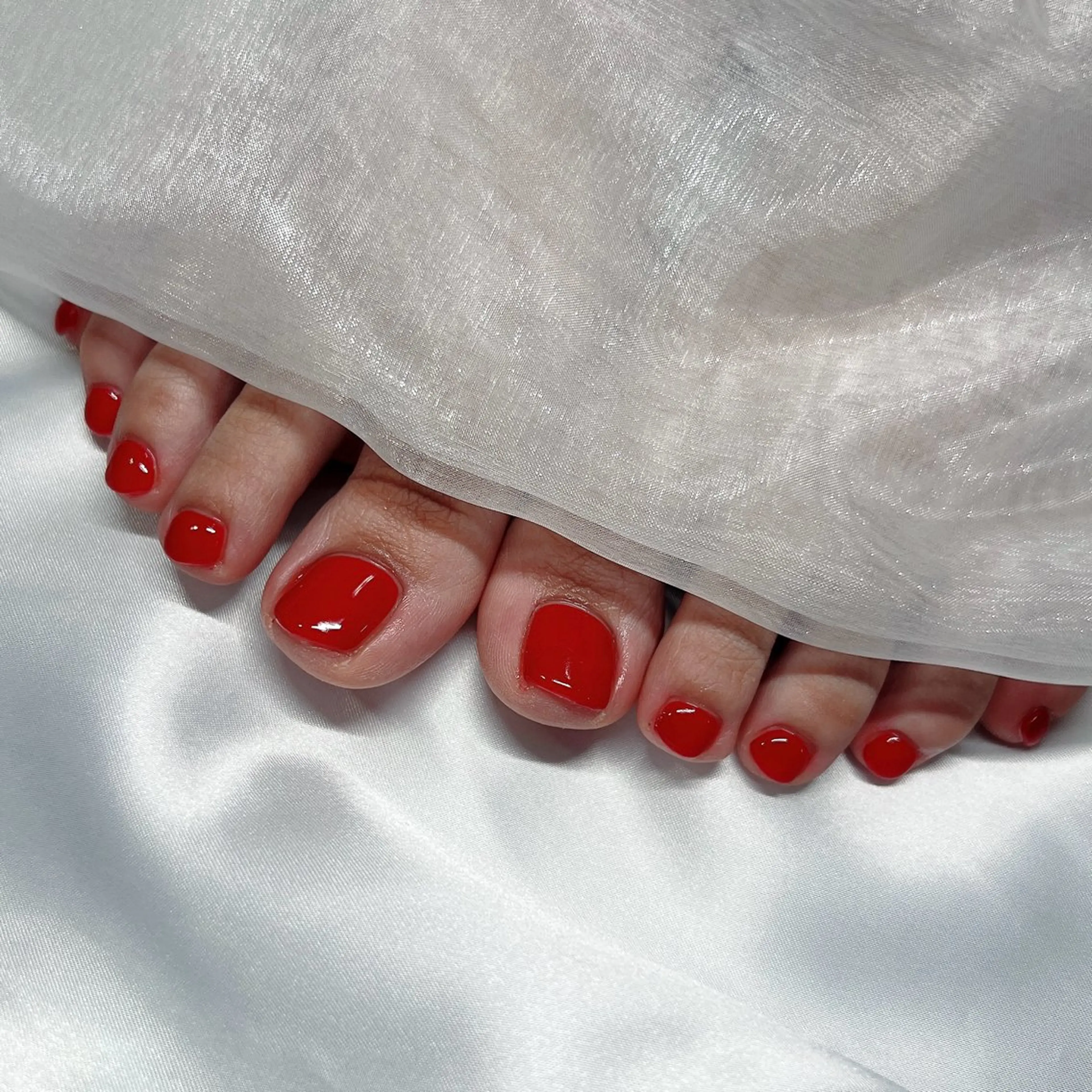 ネイル ジェルネイル 韓国ネイル ラメ(グリッター) マグネットネイル ミラーネイル フットネイル -nail salon-Reward所属・nail salon Rewardのネイルデザイン